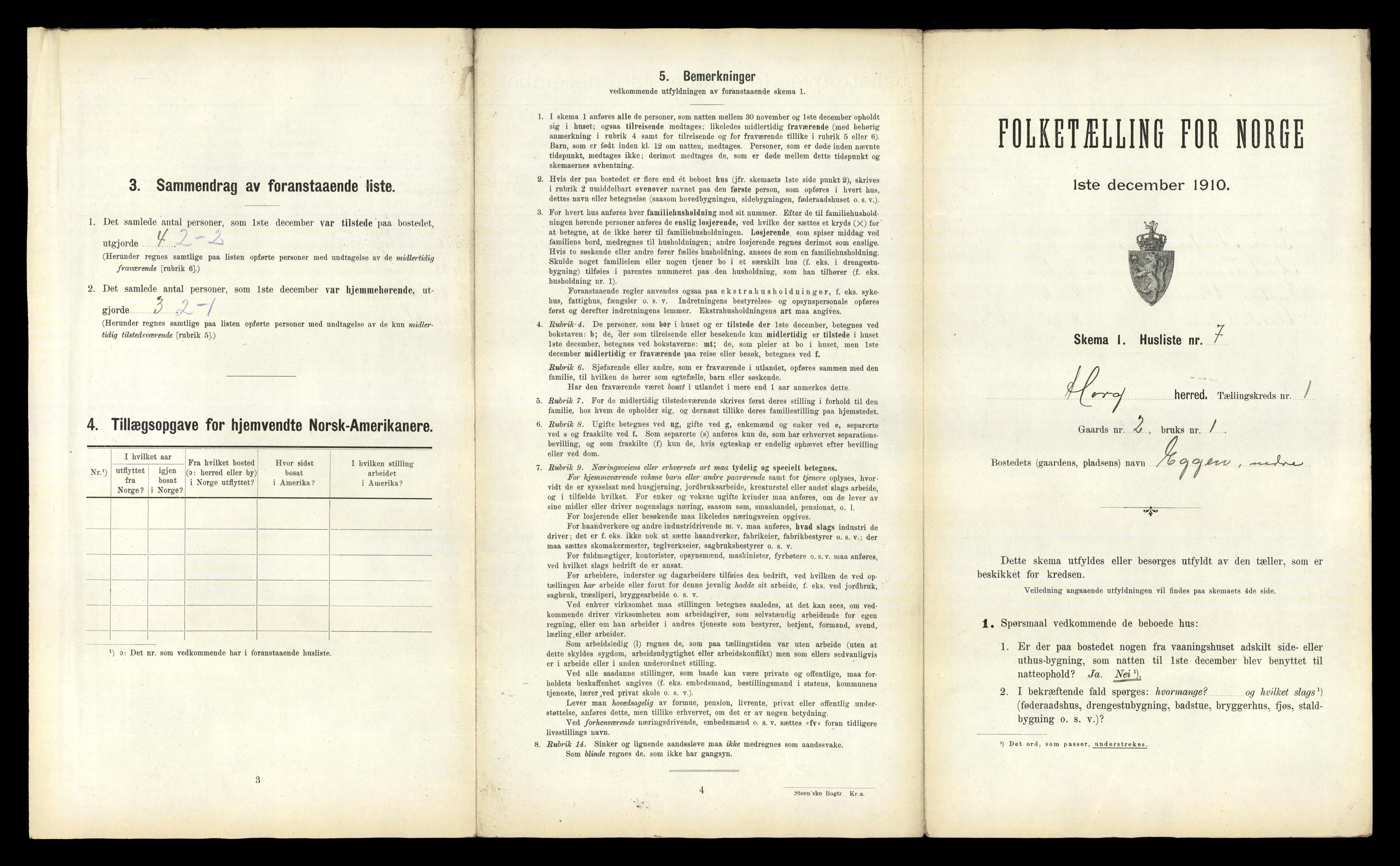 RA, 1910 census for Horg, 1910, p. 38