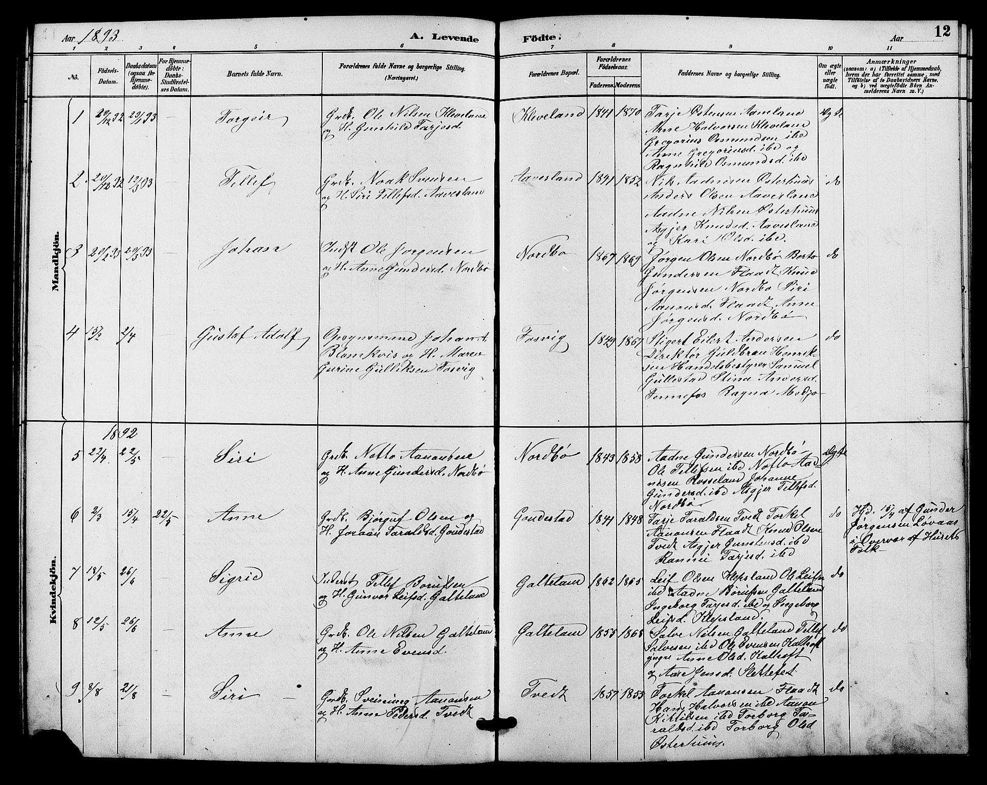 Evje sokneprestkontor, AV/SAK-1111-0008/F/Fb/Fba/L0003: Parish register (copy) no. B 3, 1888-1903, p. 13