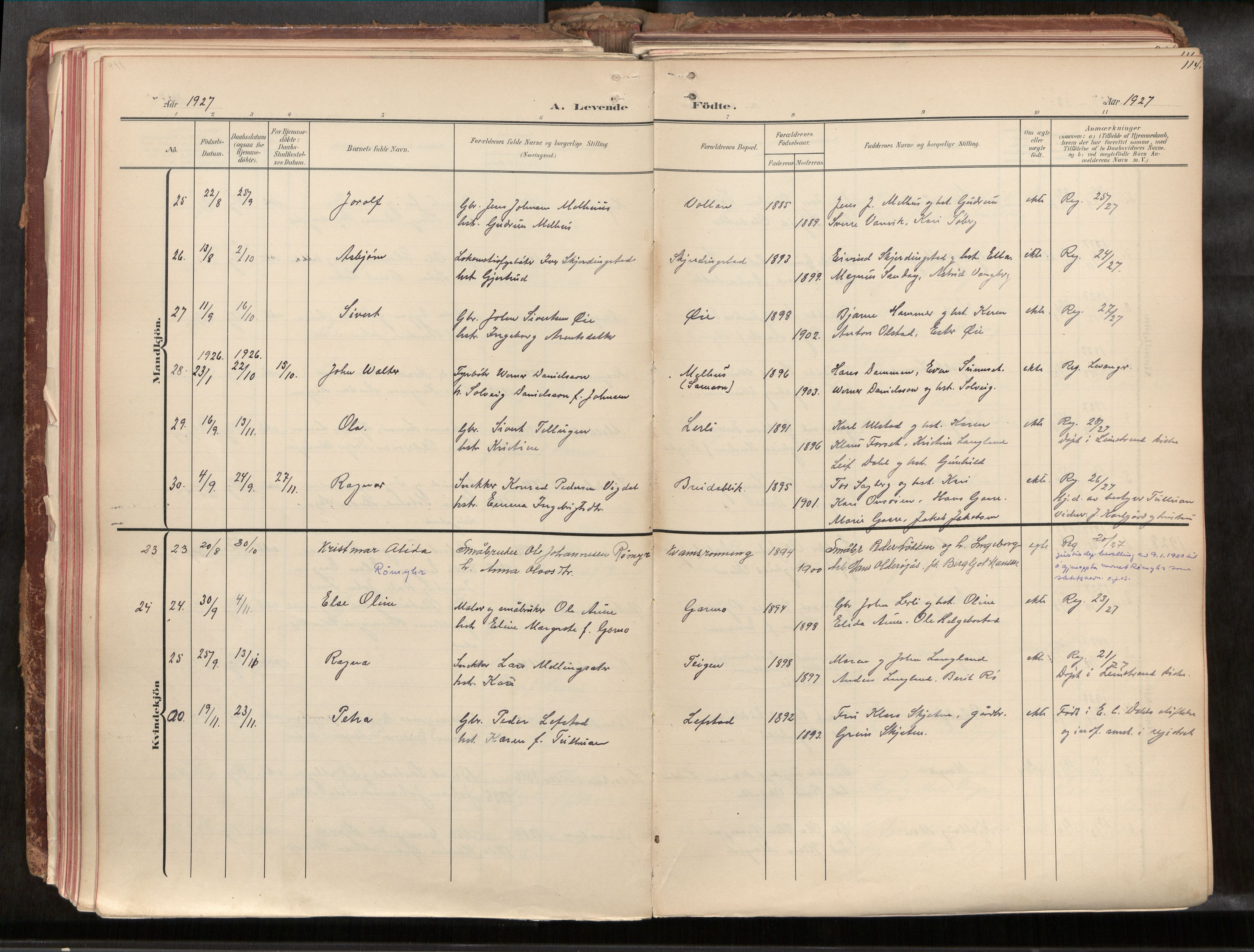 Ministerialprotokoller, klokkerbøker og fødselsregistre - Sør-Trøndelag, SAT/A-1456/691/L1085b: Parish register (official) no. 691A18, 1908-1930, p. 114