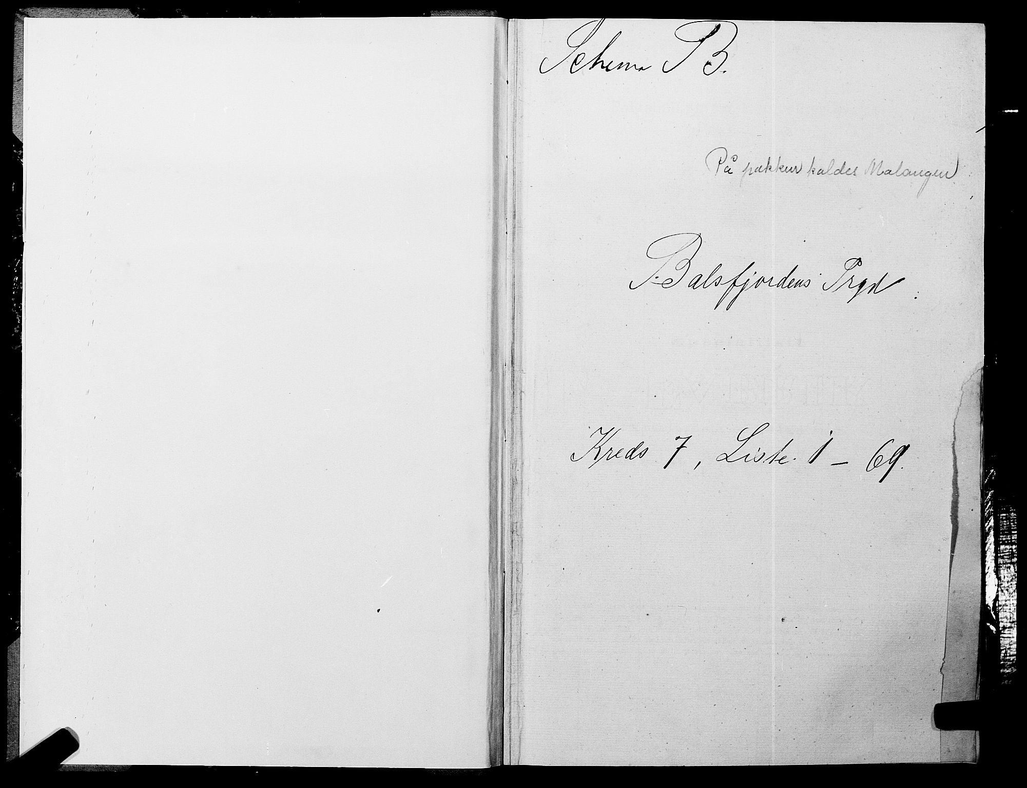 SATØ, 1875 census for 1933P Balsfjord, 1875
