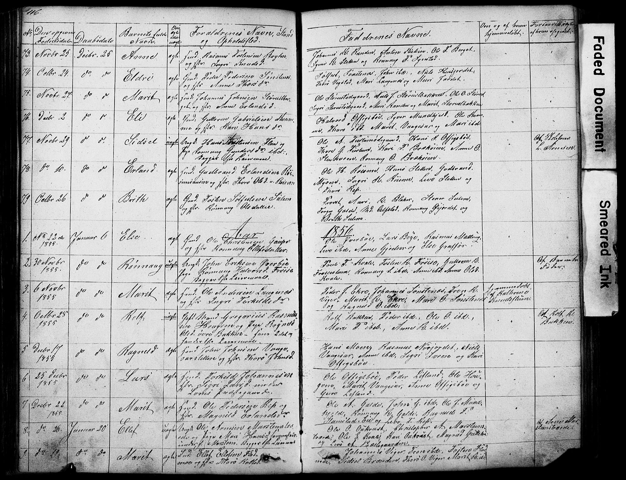 Lom prestekontor, SAH/PREST-070/L/L0012: Parish register (copy) no. 12, 1845-1873, p. 116-117
