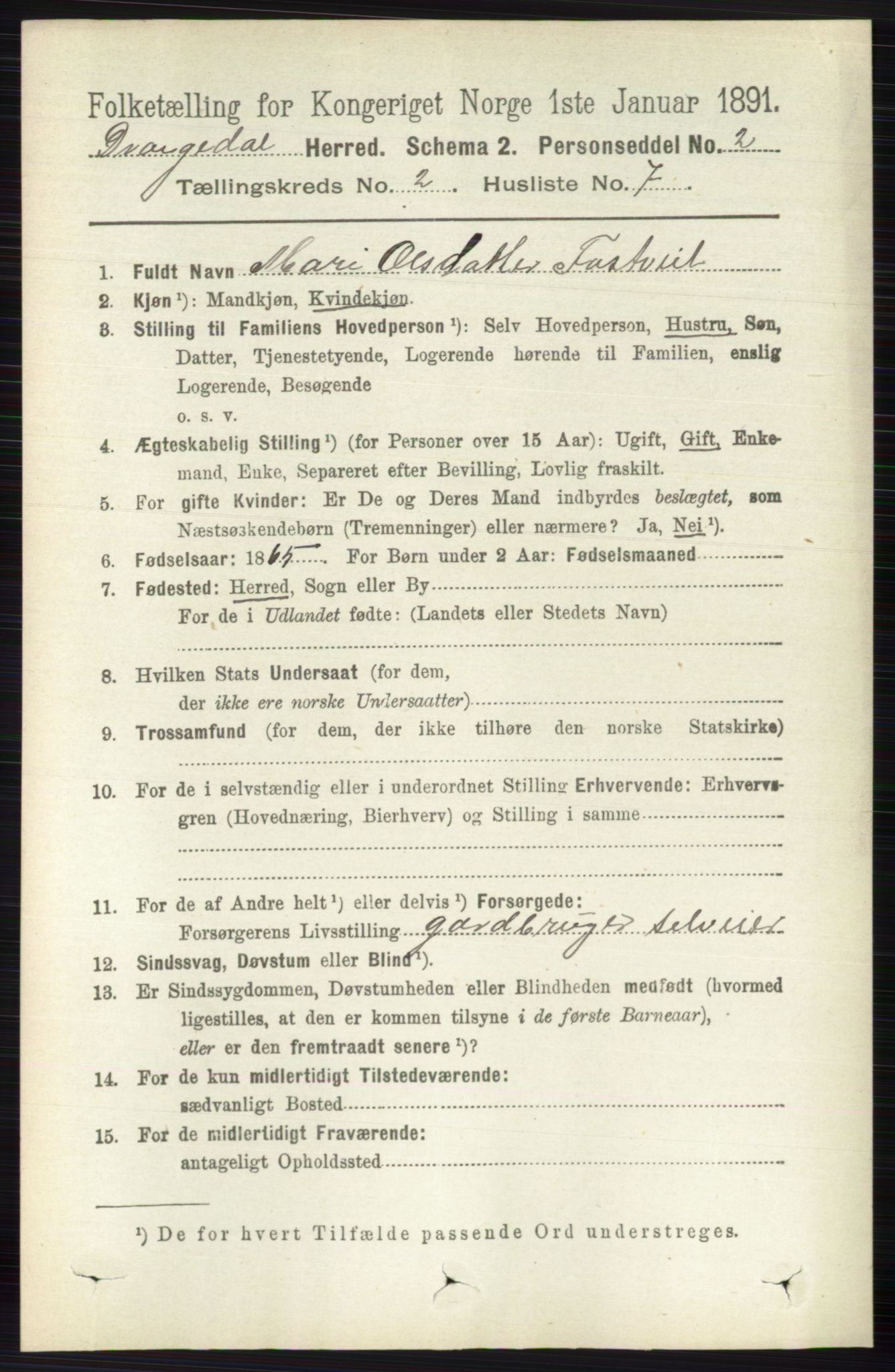 RA, 1891 census for 0817 Drangedal, 1891, p. 517