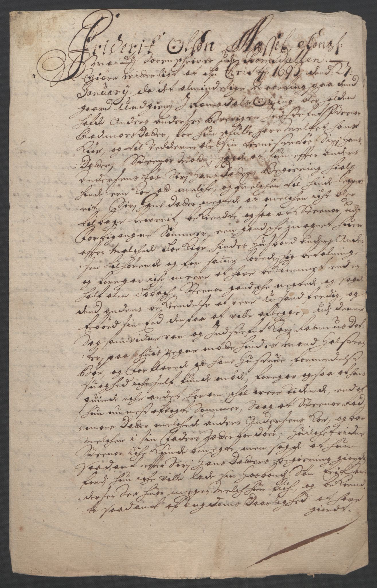 Rentekammeret inntil 1814, Reviderte regnskaper, Fogderegnskap, RA/EA-4092/R55/L3652: Fogderegnskap Romsdal, 1695-1696, p. 151