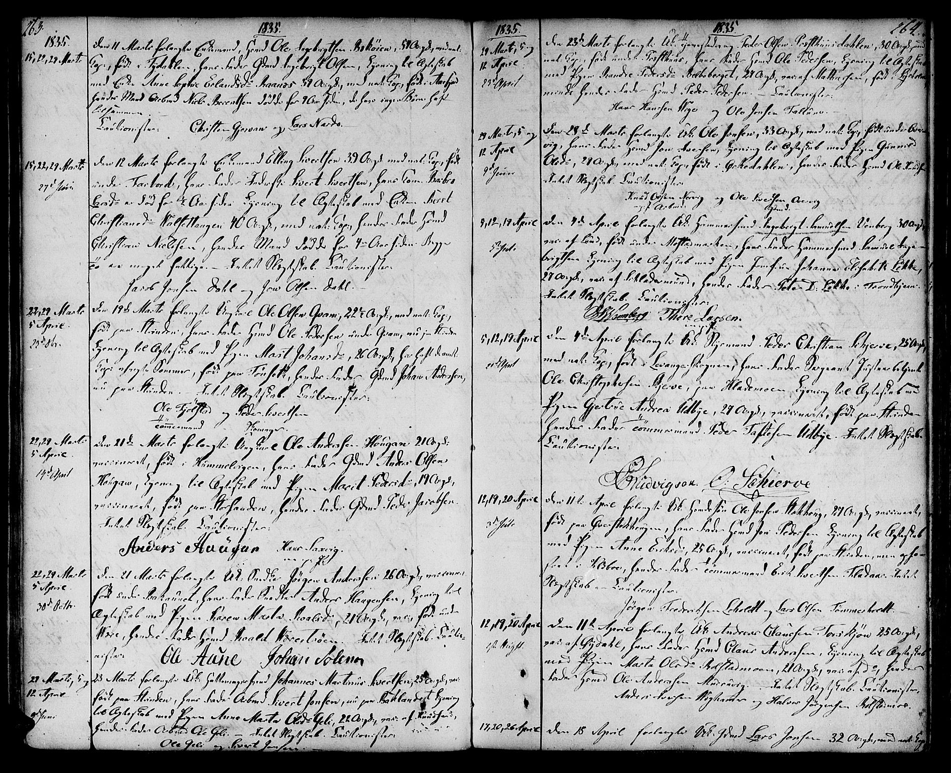 Ministerialprotokoller, klokkerbøker og fødselsregistre - Sør-Trøndelag, SAT/A-1456/604/L0181: Parish register (official) no. 604A02, 1798-1817, p. 263-264