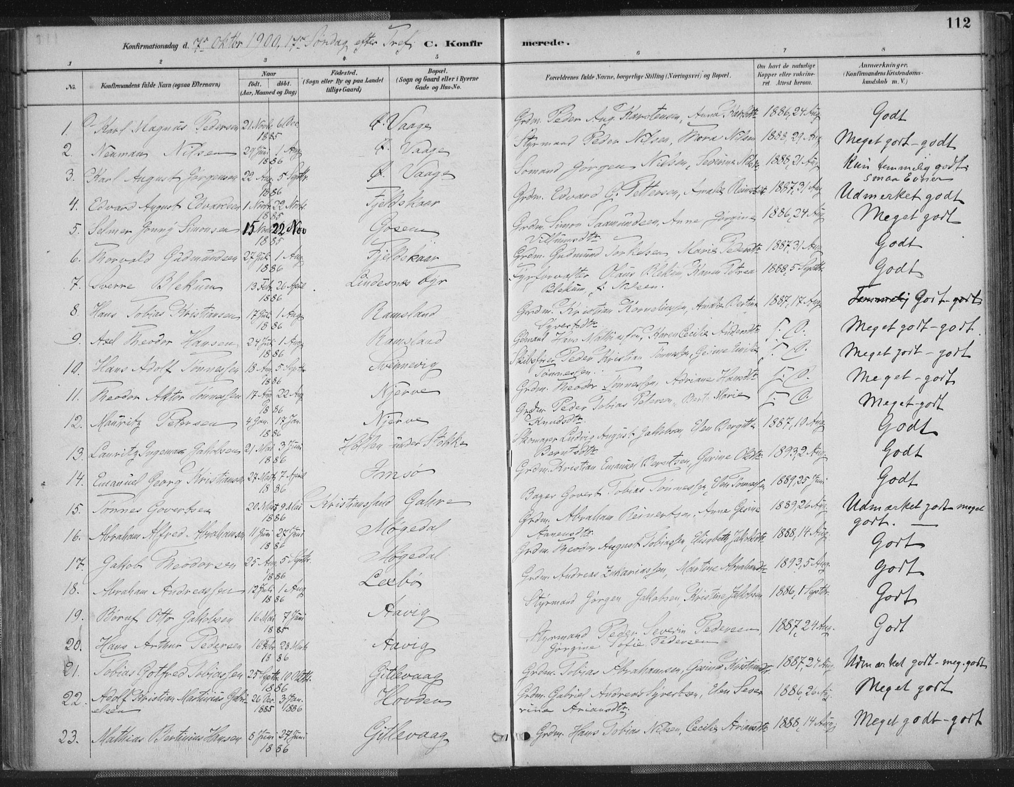 Sør-Audnedal sokneprestkontor, AV/SAK-1111-0039/F/Fa/Faa/L0004: Parish register (official) no. A 4, 1884-1909, p. 112