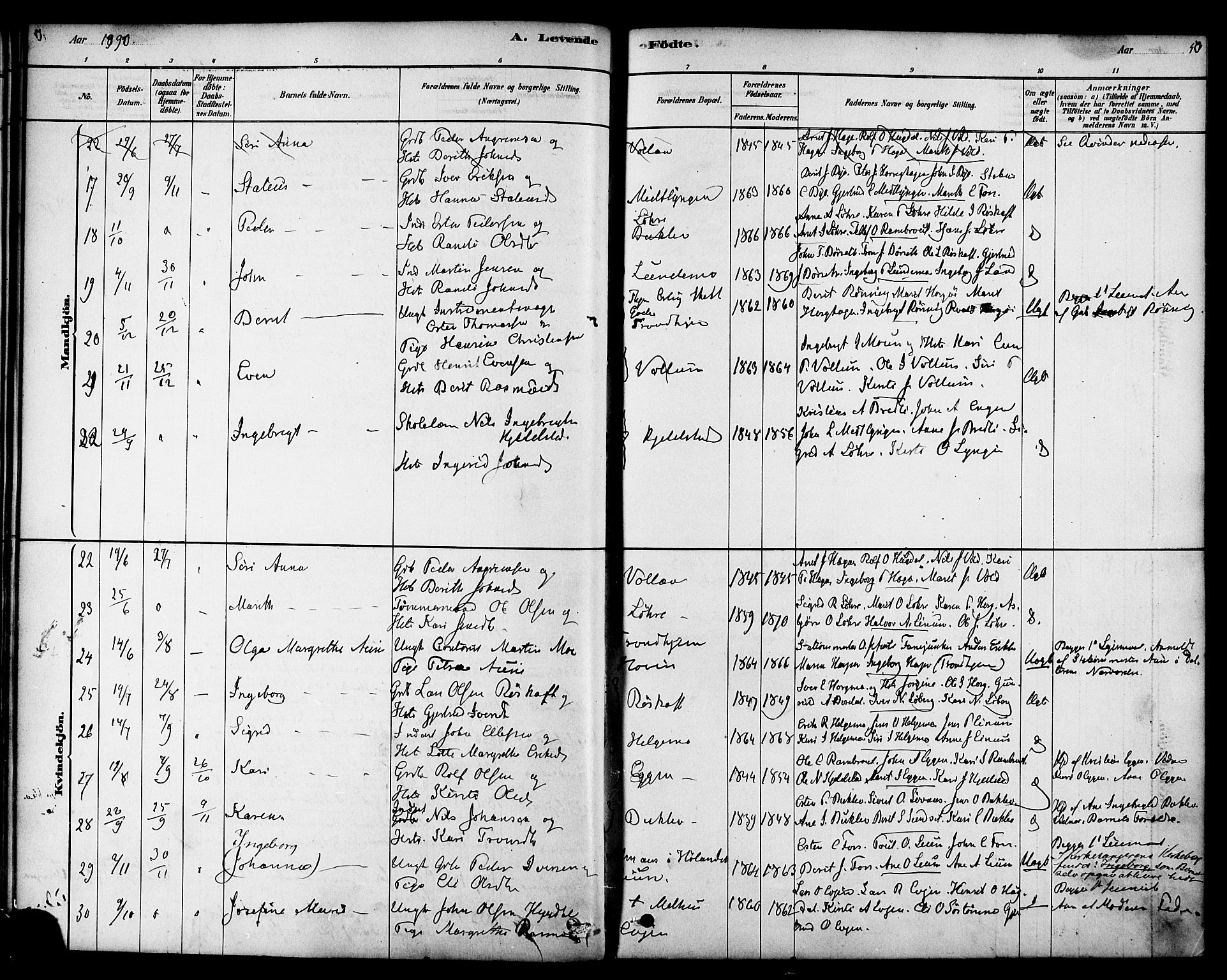 Ministerialprotokoller, klokkerbøker og fødselsregistre - Sør-Trøndelag, SAT/A-1456/692/L1105: Parish register (official) no. 692A05, 1878-1890, p. 50