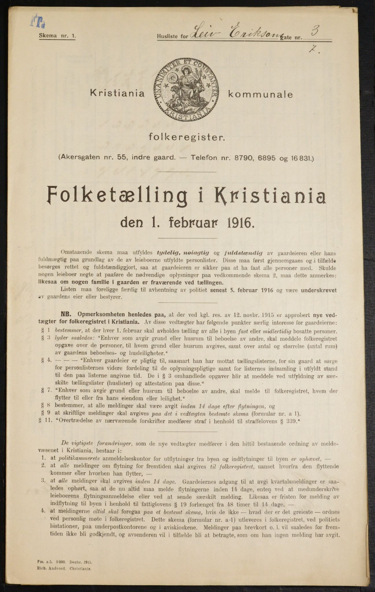 OBA, Municipal Census 1916 for Kristiania, 1916, p. 58749