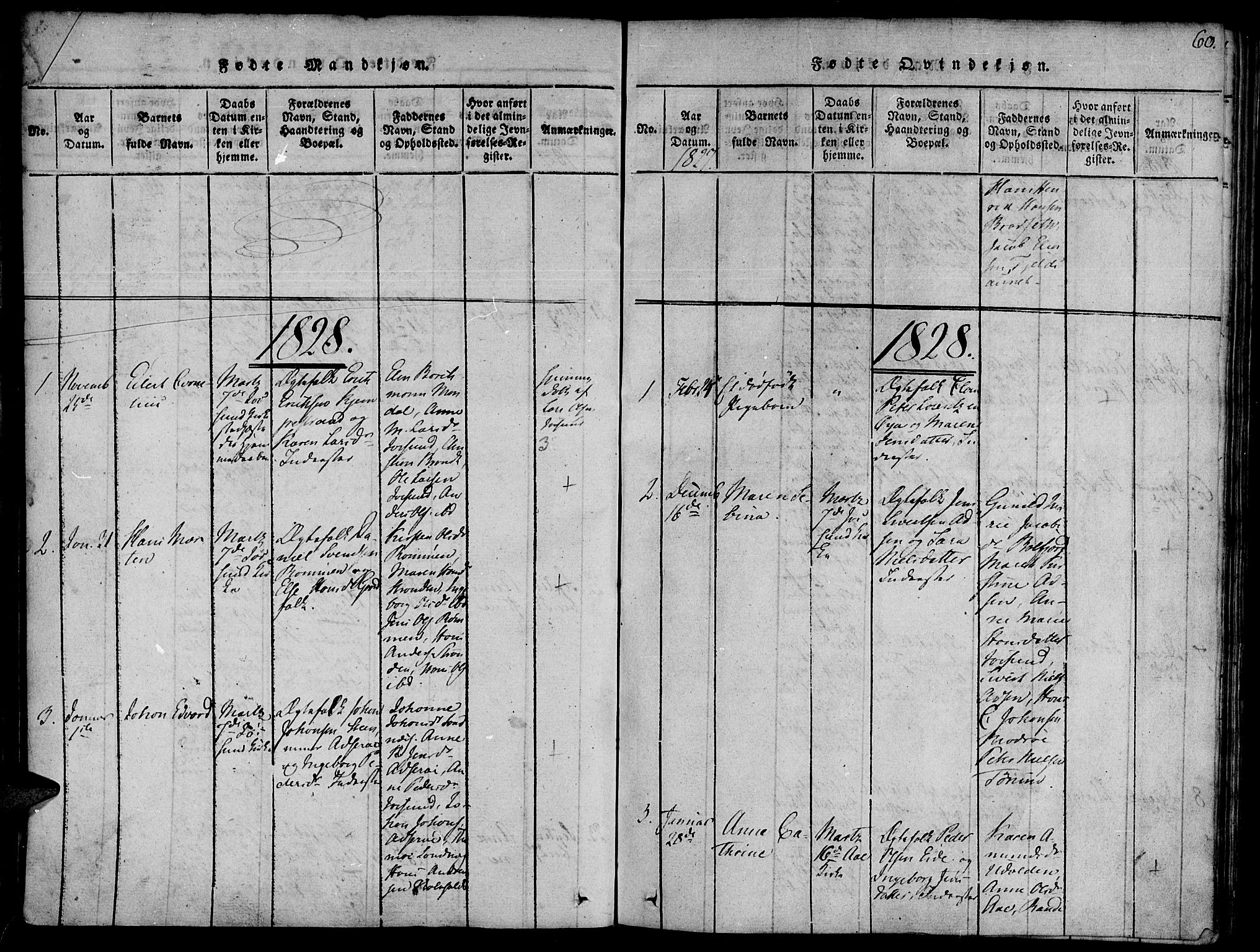 Ministerialprotokoller, klokkerbøker og fødselsregistre - Sør-Trøndelag, SAT/A-1456/655/L0675: Parish register (official) no. 655A04, 1818-1830, p. 60