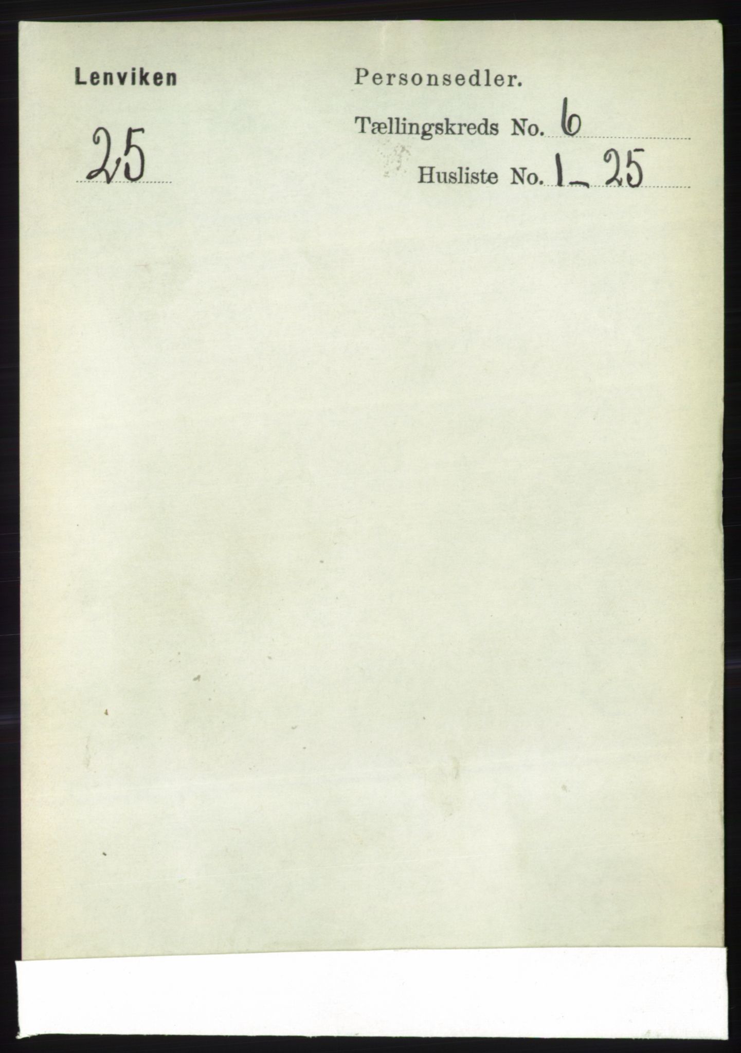 RA, 1891 census for 1931 Lenvik, 1891, p. 3237