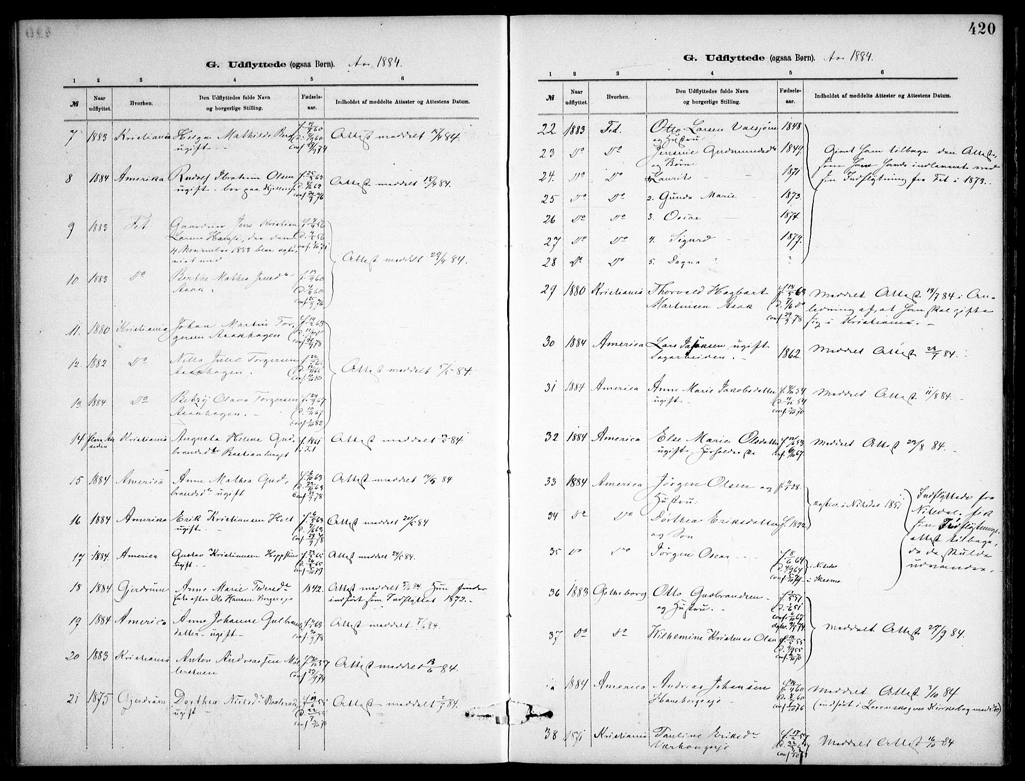Skedsmo prestekontor Kirkebøker, SAO/A-10033a/F/Fa/L0013: Parish register (official) no. I 13, 1883-1891, p. 420