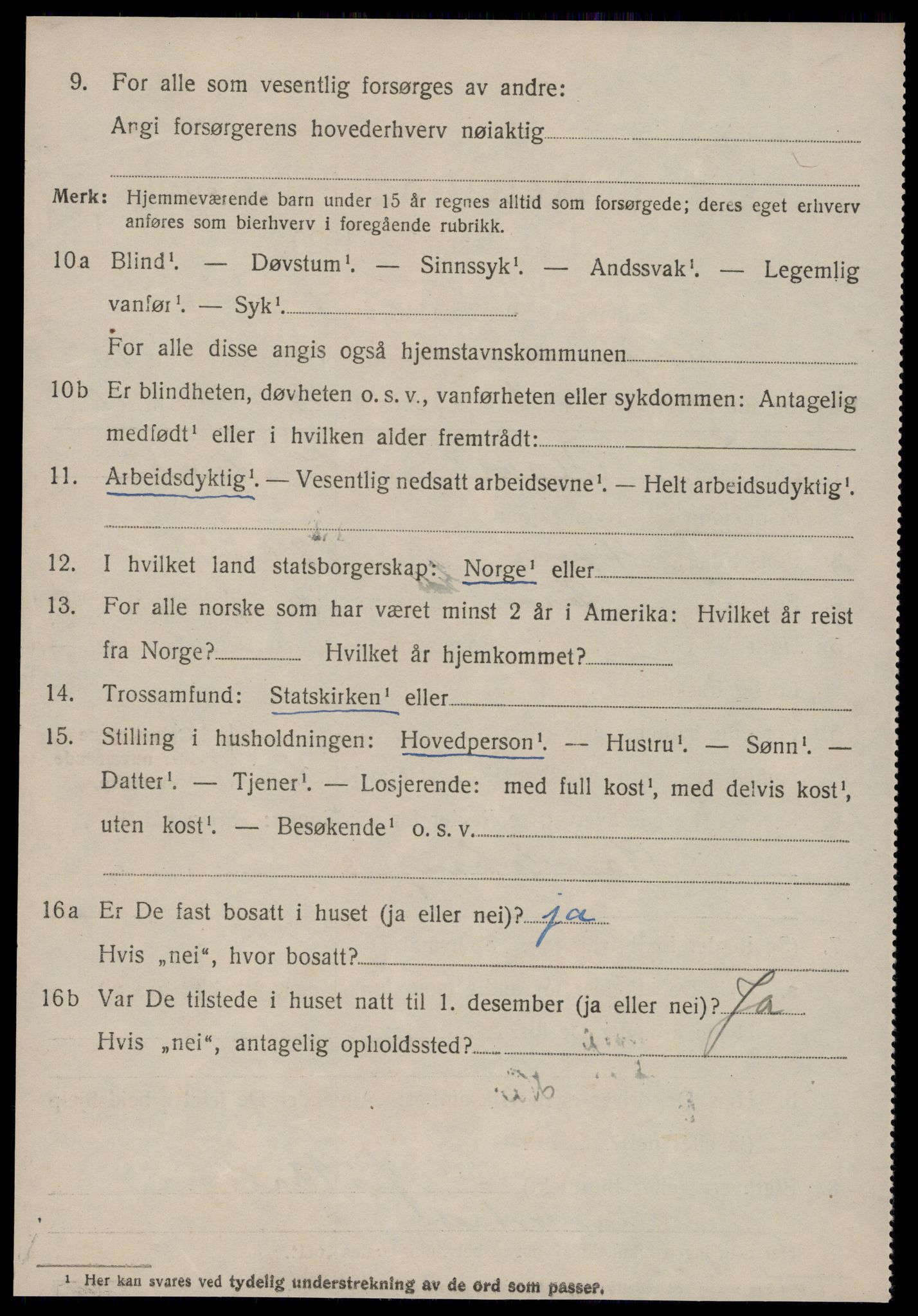 SAT, 1920 census for Borgund, 1920, p. 11259