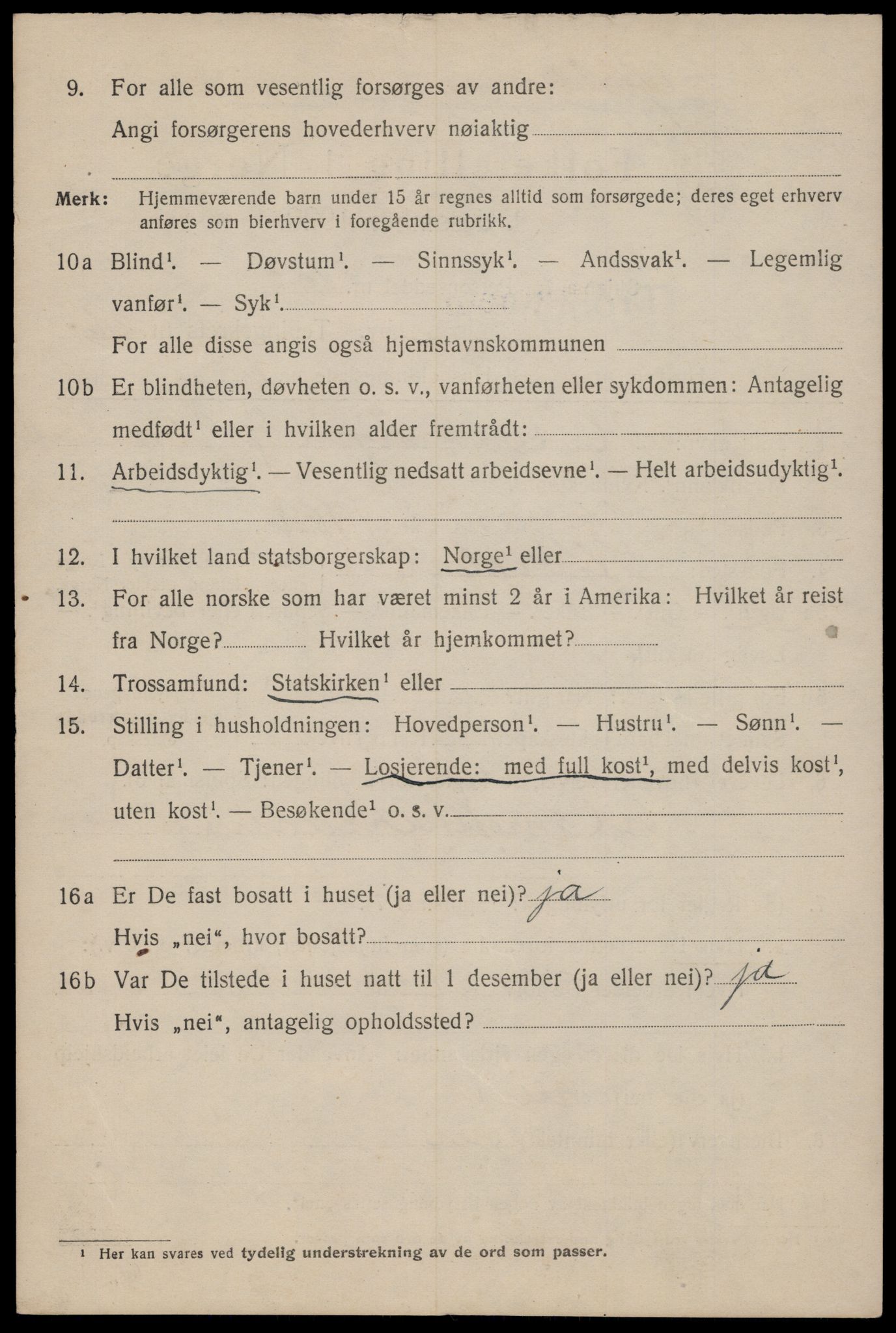 SAT, 1920 census for Trondheim, 1920, p. 68353