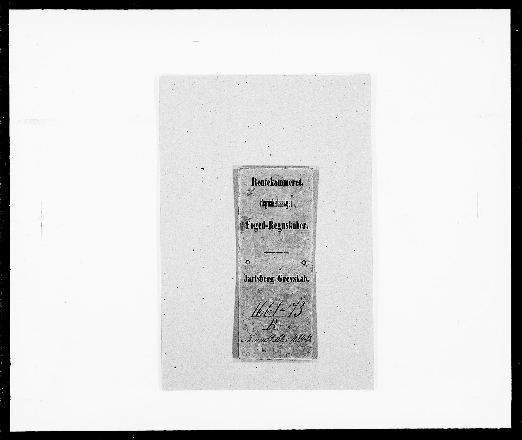 Rentekammeret inntil 1814, Reviderte regnskaper, Fogderegnskap, RA/EA-4092/R32/L1839: Fogderegnskap Jarlsberg grevskap, 1664-1673, p. 227