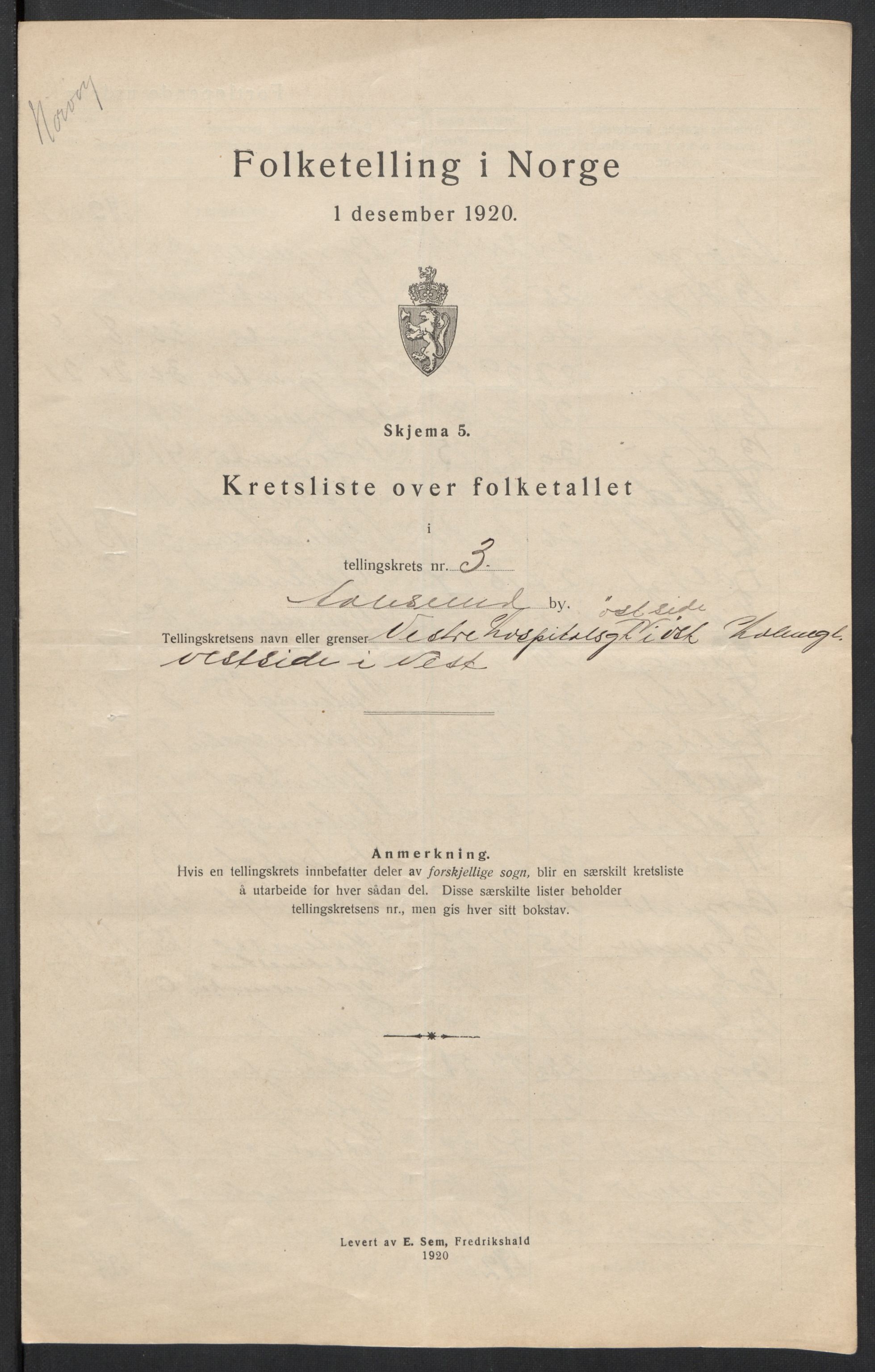 SAT, 1920 census for Ålesund, 1920, p. 12