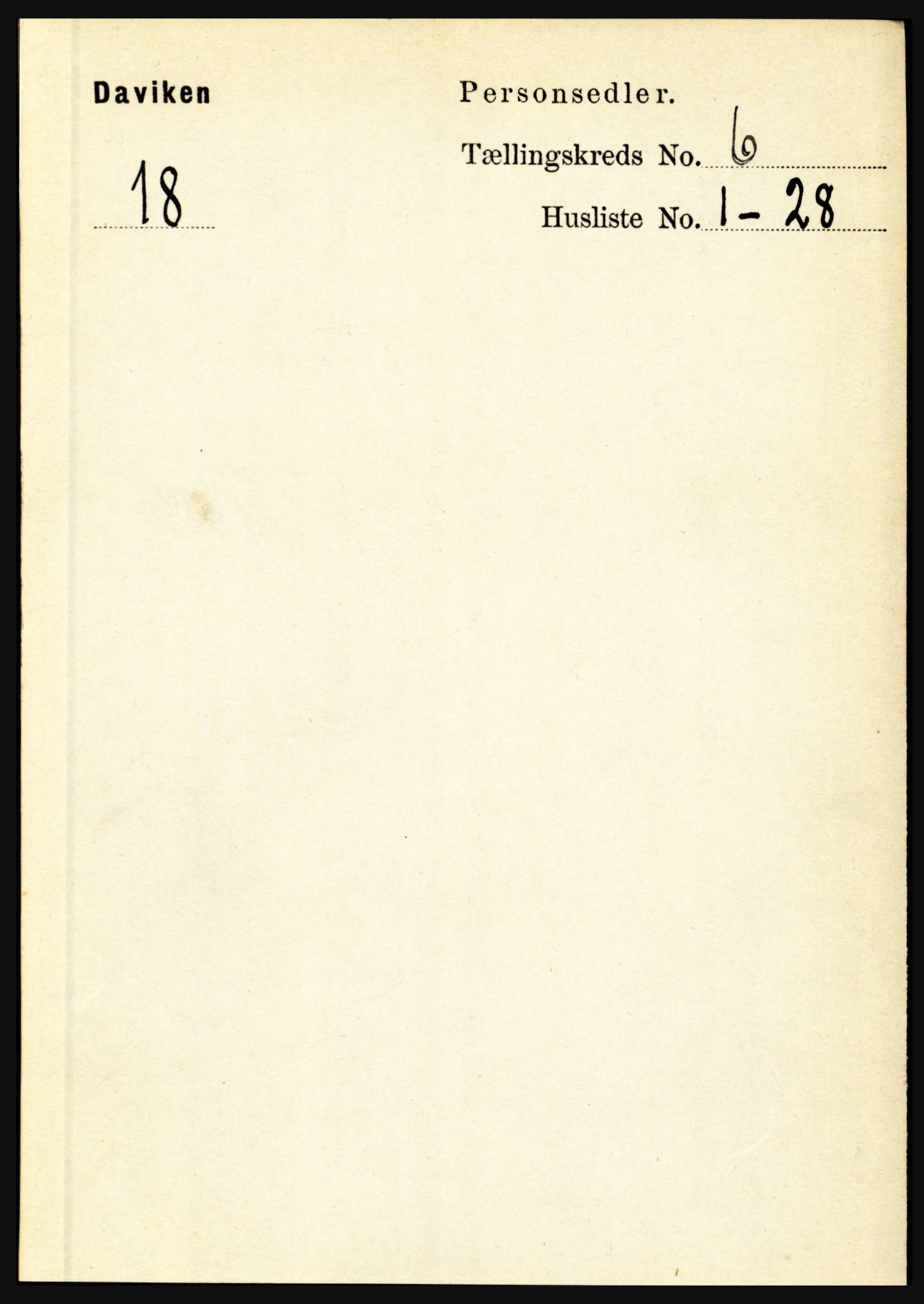 RA, 1891 census for 1442 Davik, 1891, p. 2297