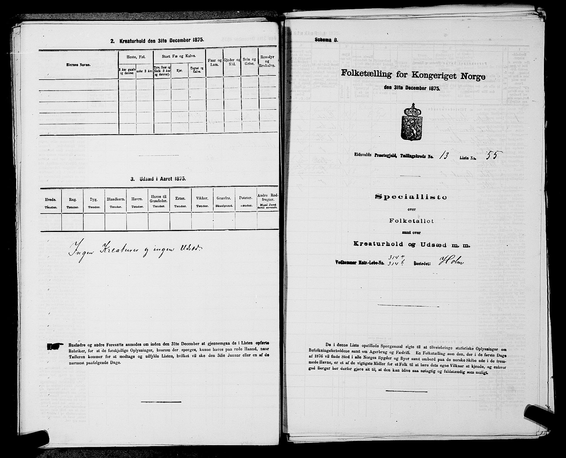 RA, 1875 census for 0237P Eidsvoll, 1875, p. 2163