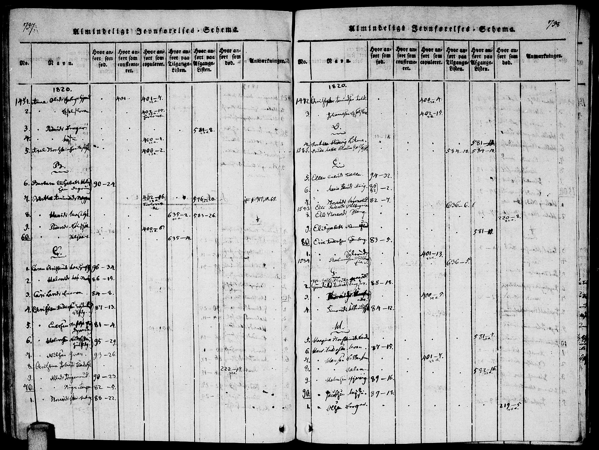 Enebakk prestekontor Kirkebøker, SAO/A-10171c/F/Fa/L0005: Parish register (official) no. I 5, 1790-1825, p. 737-738