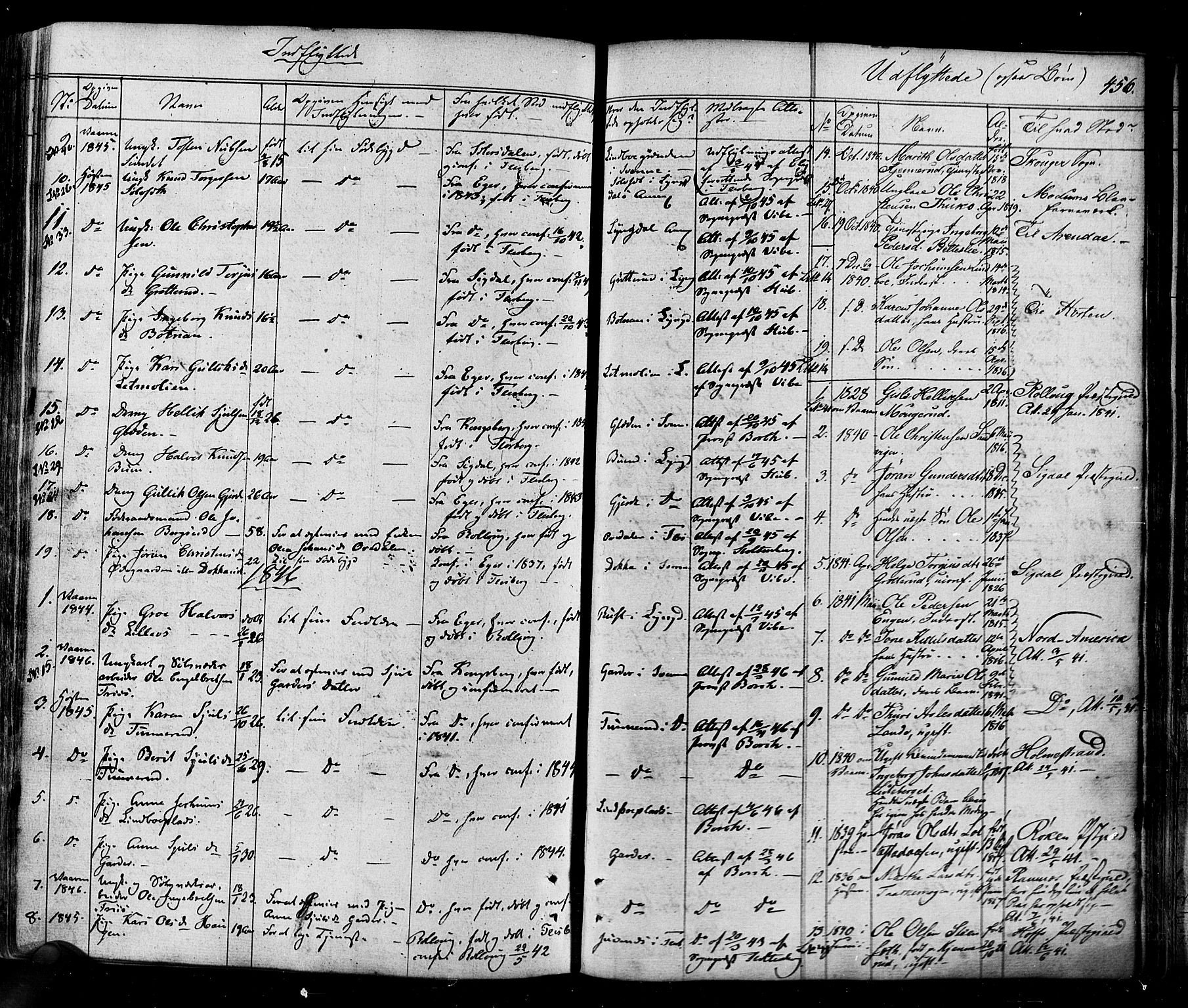 Flesberg kirkebøker, AV/SAKO-A-18/F/Fa/L0006: Parish register (official) no. I 6, 1834-1860, p. 456