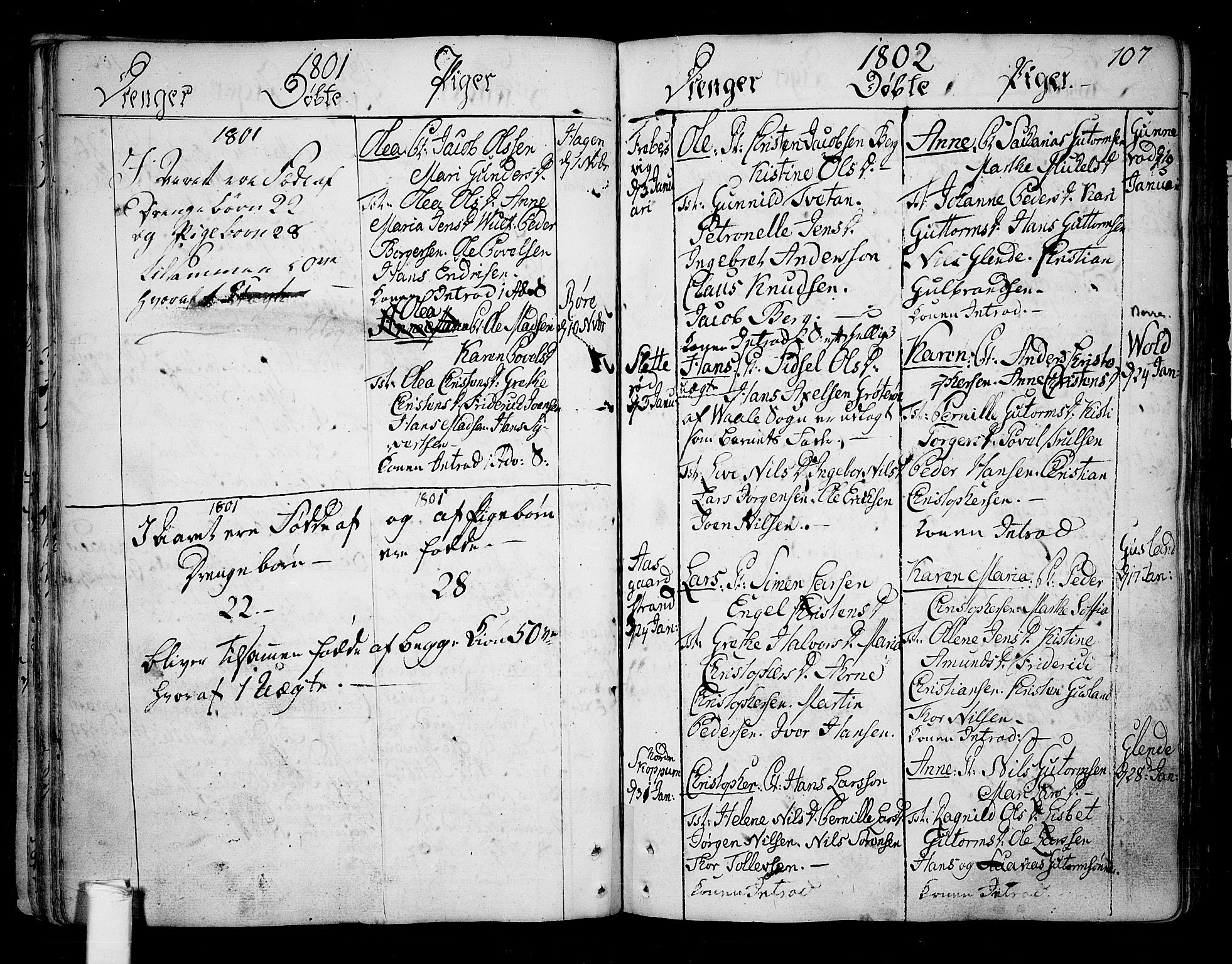 Borre kirkebøker, SAKO/A-338/F/Fa/L0002: Parish register (official) no. I 2, 1752-1806, p. 107