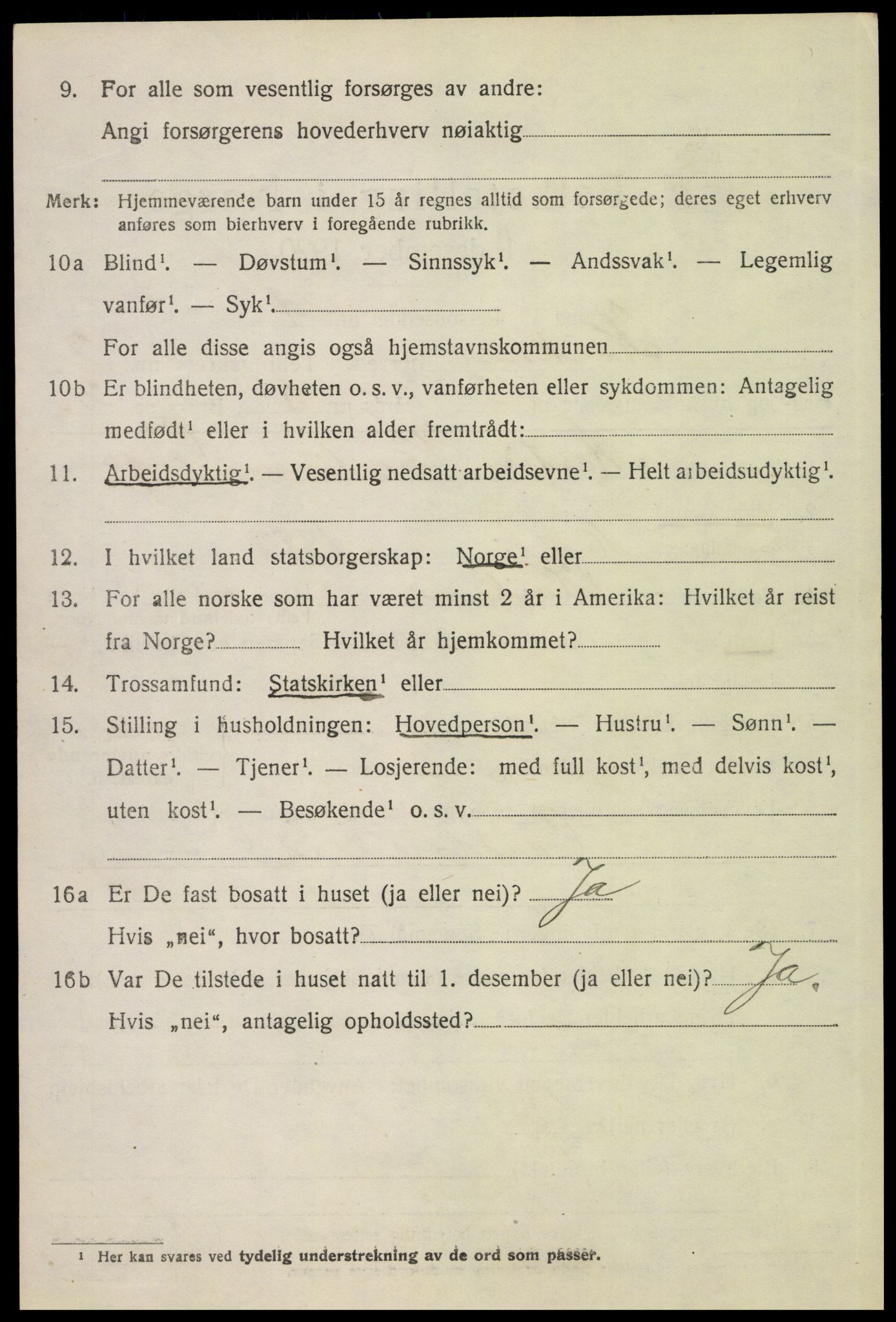 SAH, 1920 census for Kvikne, 1920, p. 983