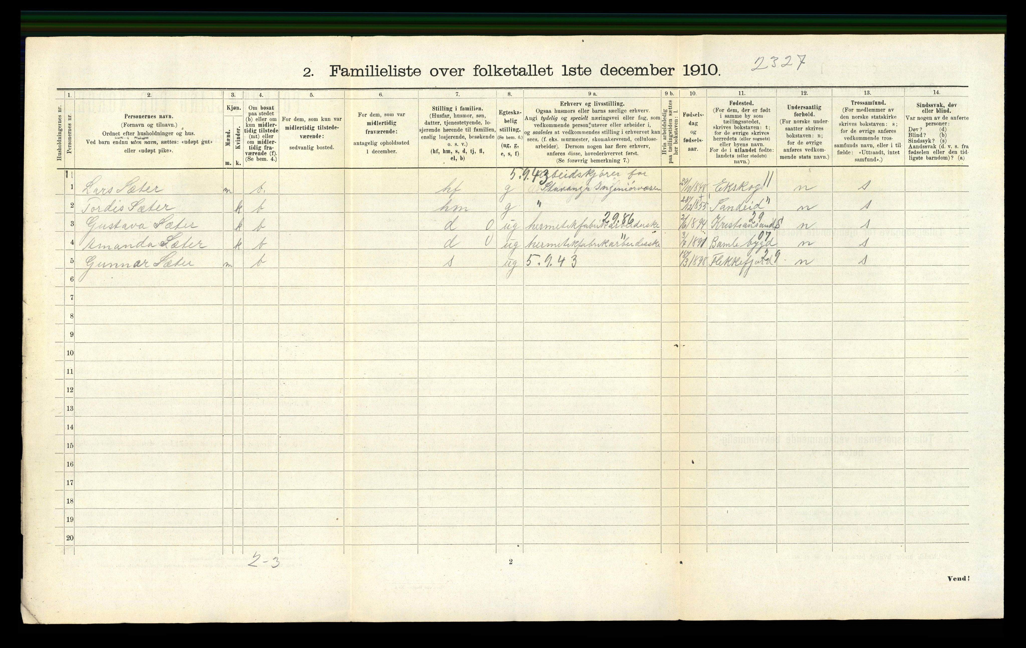 RA, 1910 census for Stavanger, 1910, p. 21731