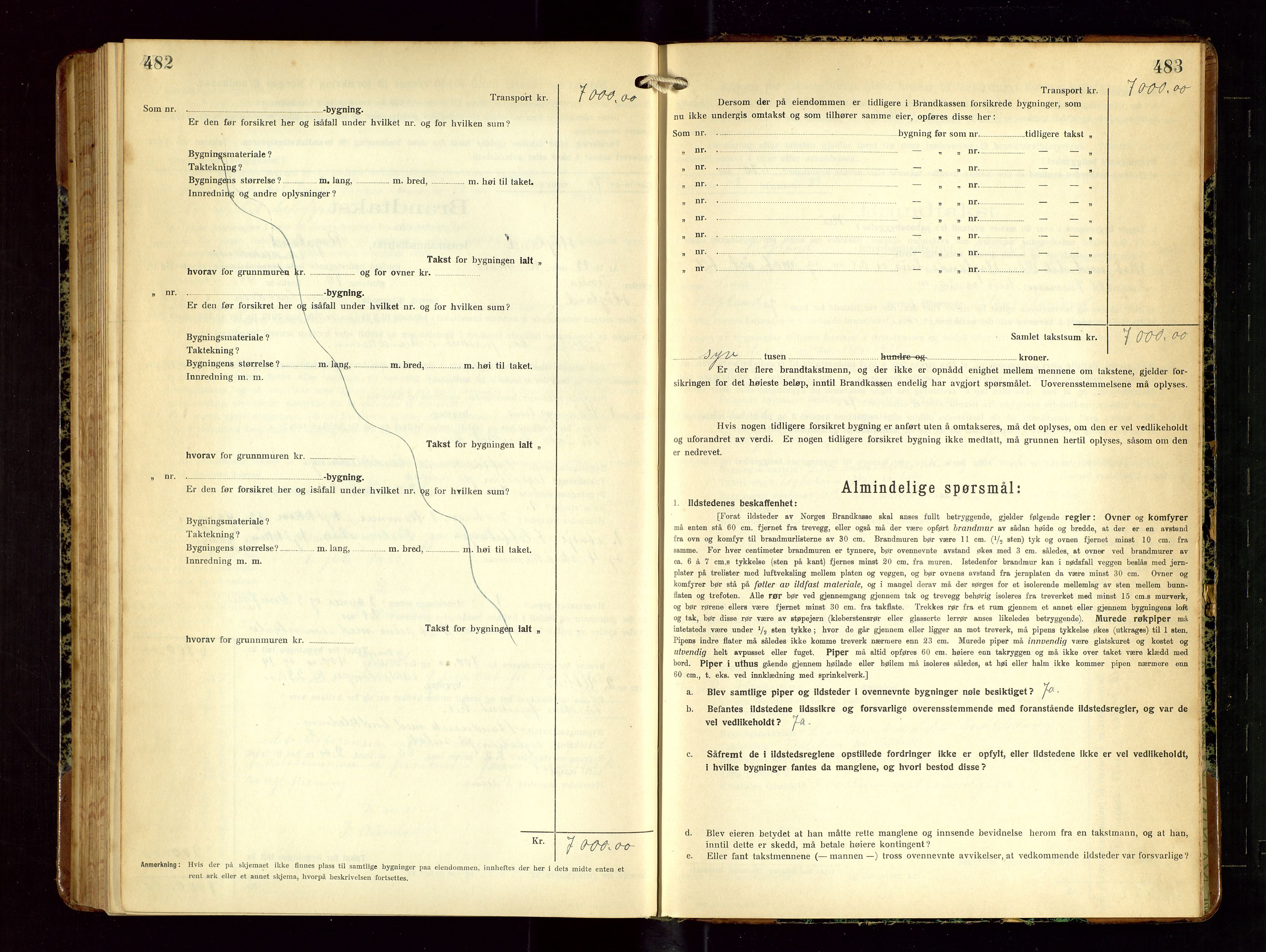 Høyland/Sandnes lensmannskontor, AV/SAST-A-100166/Gob/L0004: "Brandtakstprotokol", 1924-1933, p. 482-483