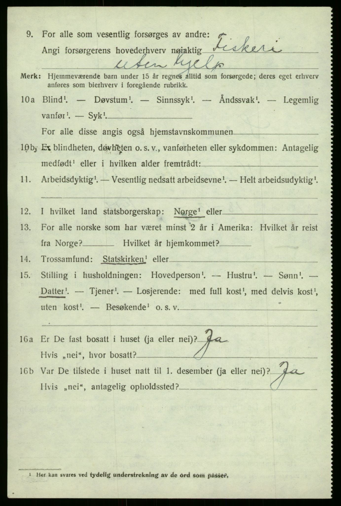 SAB, 1920 census for Solund, 1920, p. 2447