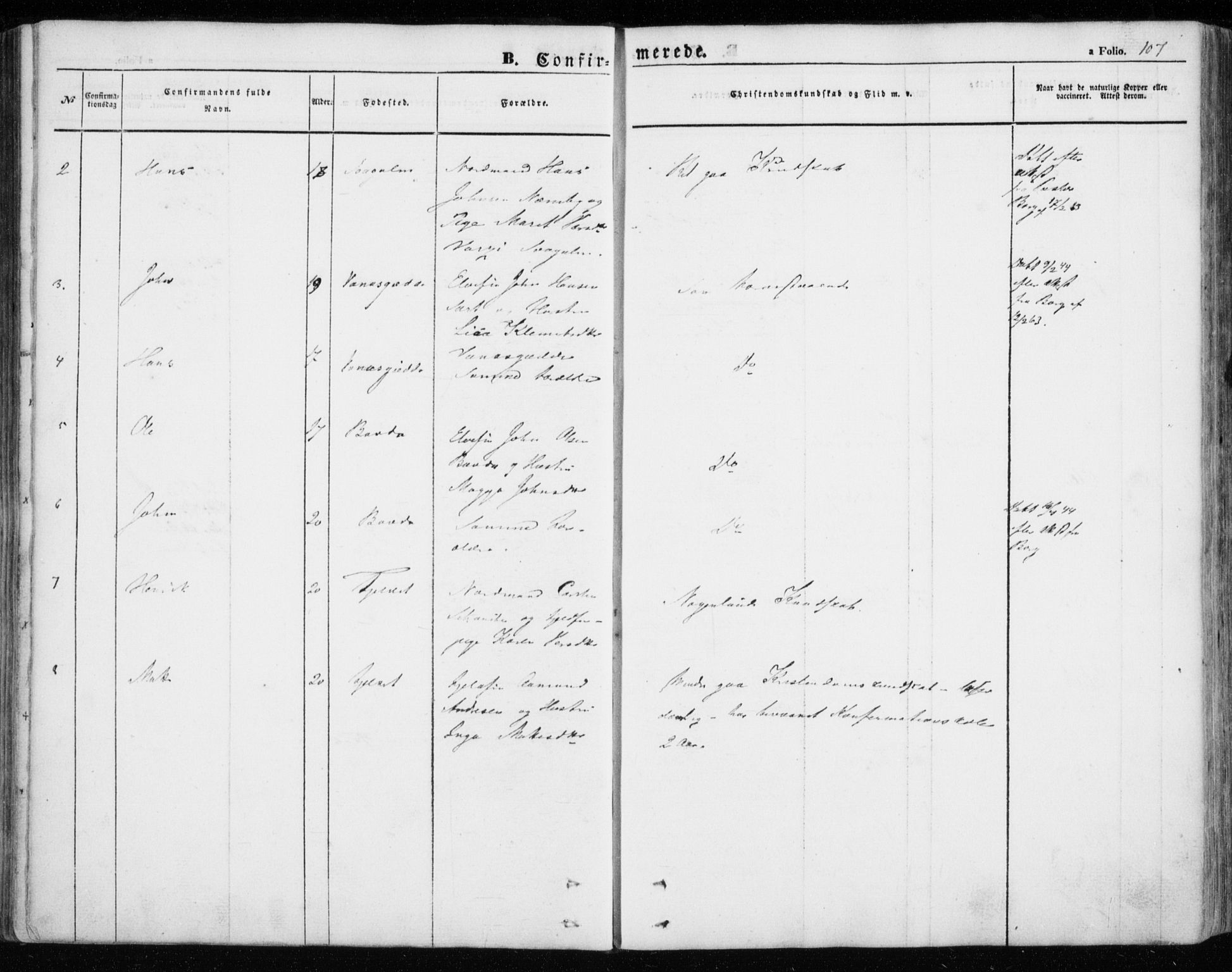Nesseby sokneprestkontor, SATØ/S-1330/H/Ha/L0002kirke: Parish register (official) no. 2, 1856-1864, p. 107
