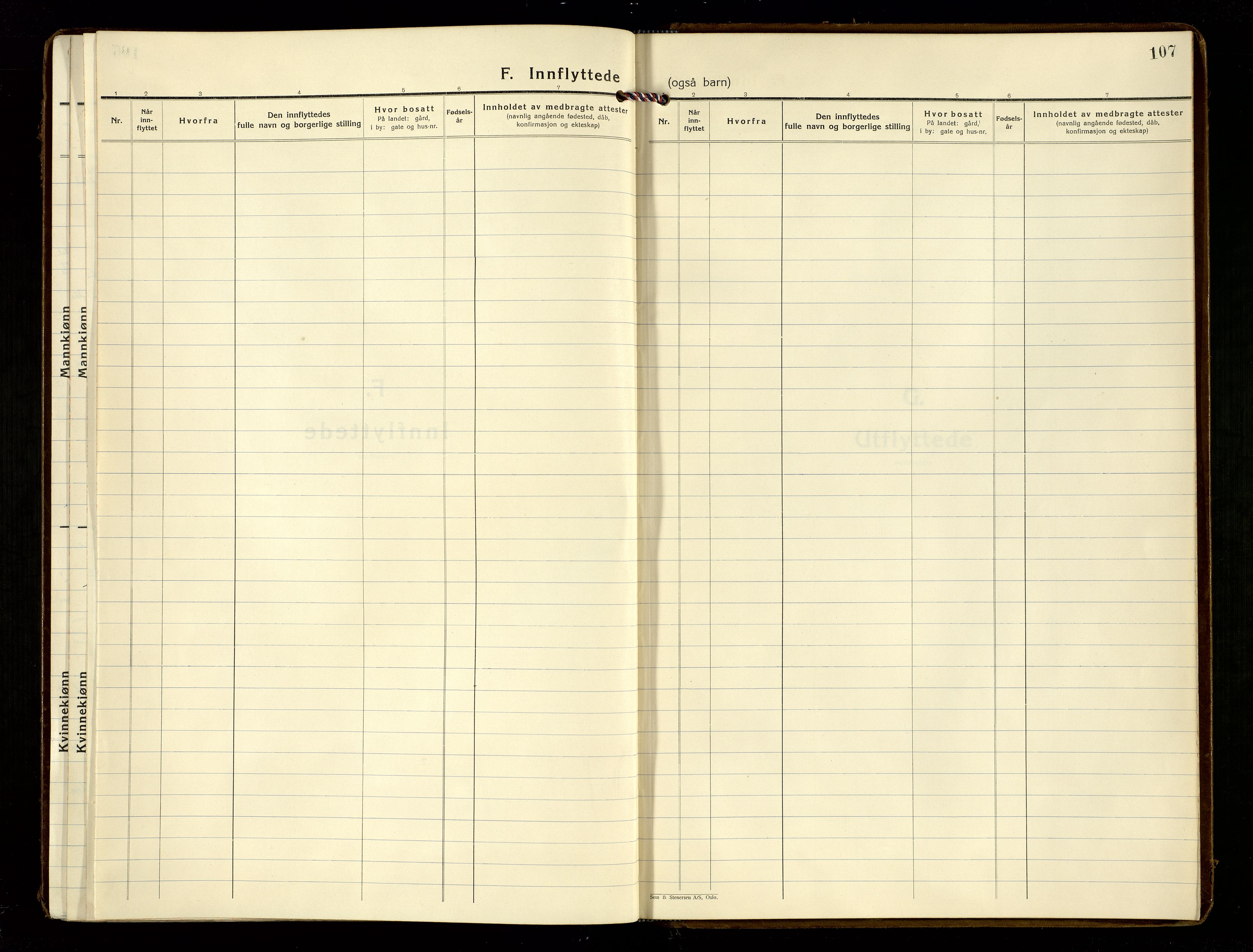 Oddernes sokneprestkontor, SAK/1111-0033/F/Fa/Fab/L0005: Parish register (official) no. A 5, 1935-1954, p. 107