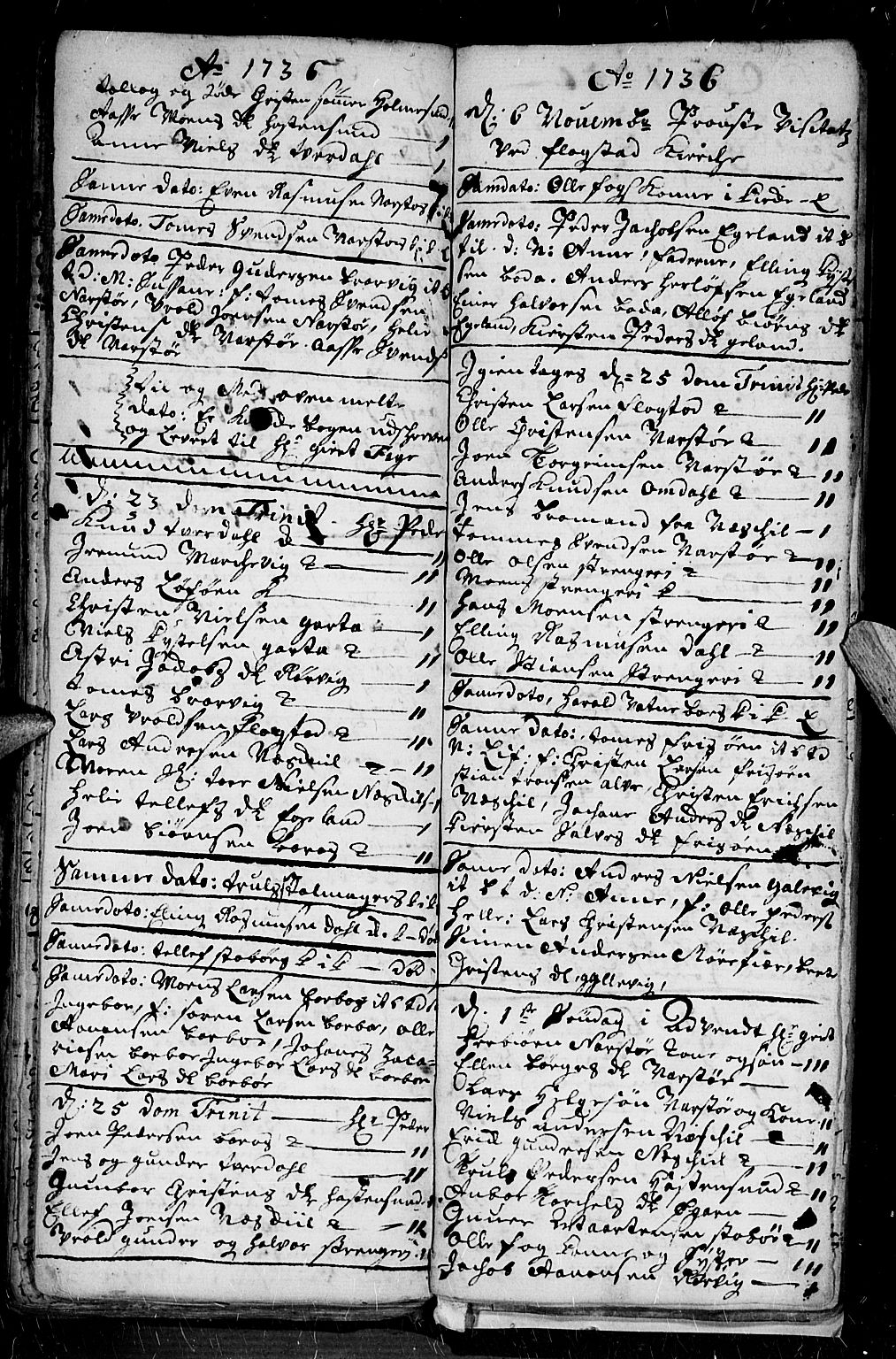 Dypvåg sokneprestkontor, AV/SAK-1111-0007/F/Fb/Fba/L0003: Parish register (copy) no. B 3, 1715-1738, p. 141