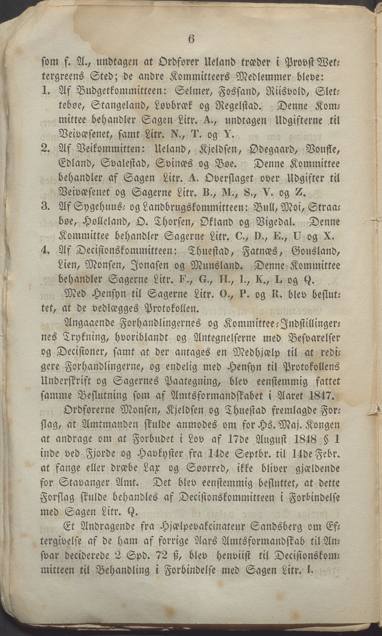 Rogaland fylkeskommune - Fylkesrådmannen , IKAR/A-900/A, 1849-1852, p. 13