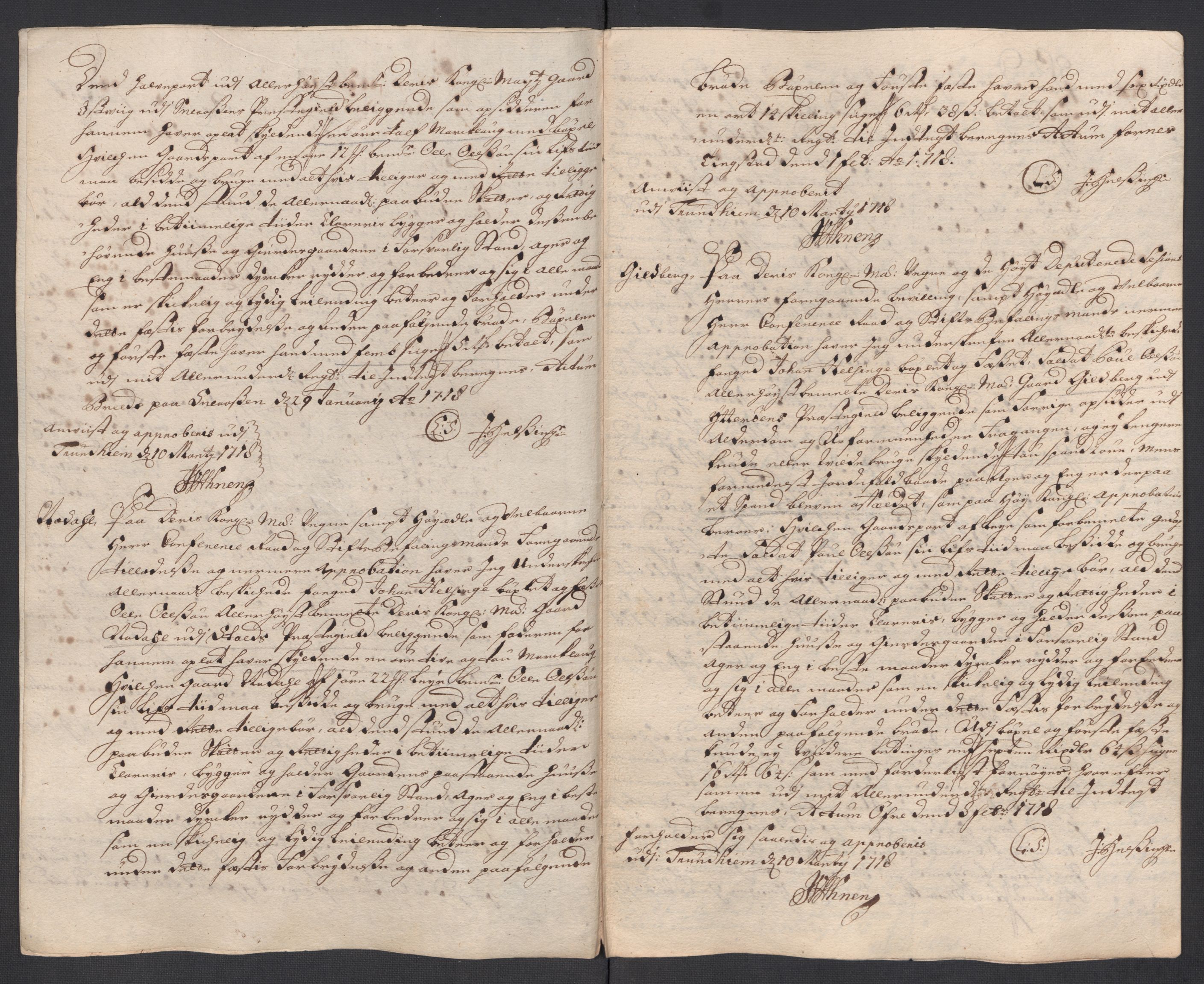 Rentekammeret inntil 1814, Reviderte regnskaper, Fogderegnskap, AV/RA-EA-4092/R63/L4326: Fogderegnskap Inderøy, 1718, p. 210