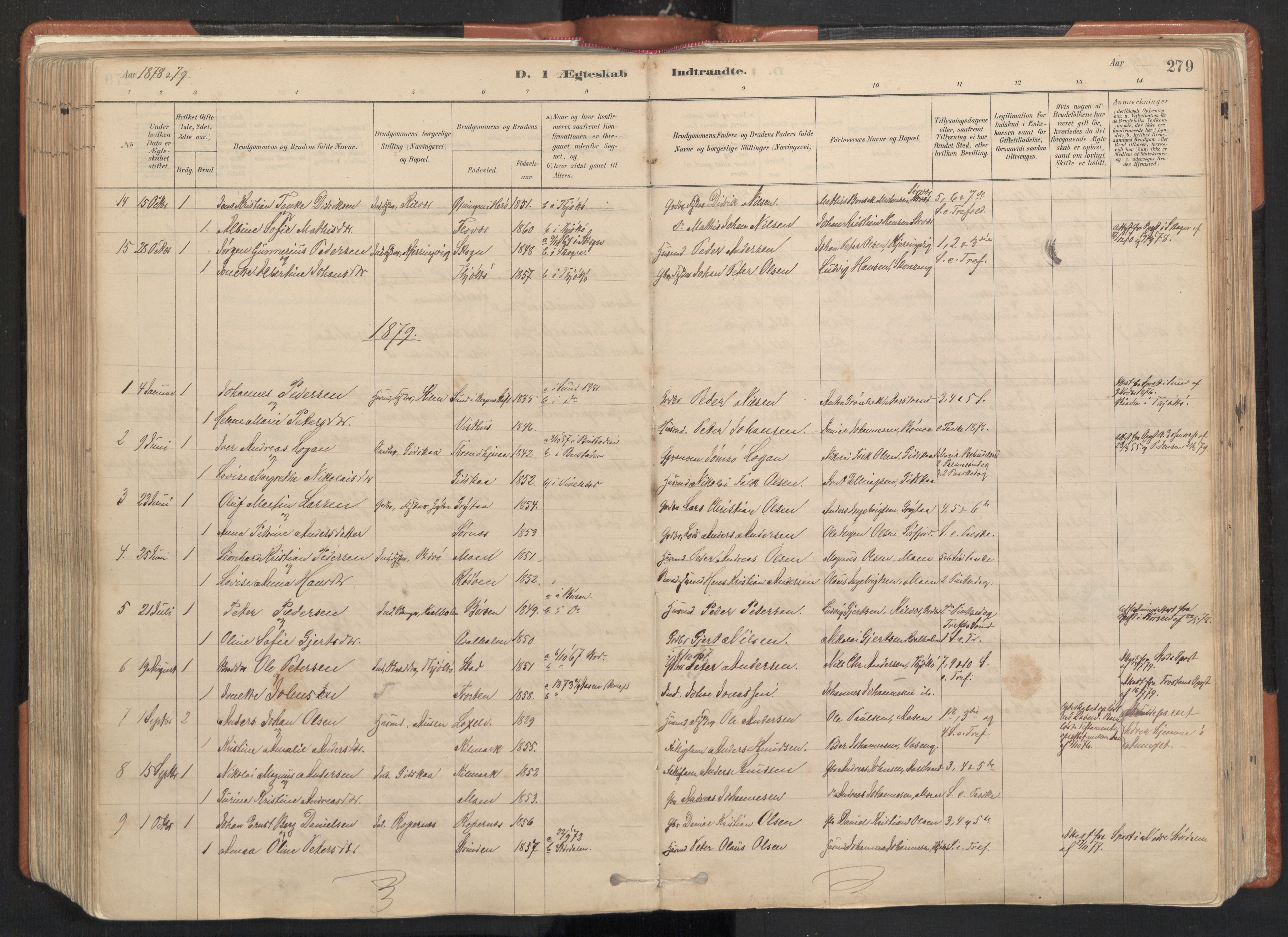 Ministerialprotokoller, klokkerbøker og fødselsregistre - Nordland, SAT/A-1459/817/L0264: Parish register (official) no. 817A04, 1878-1907, p. 279