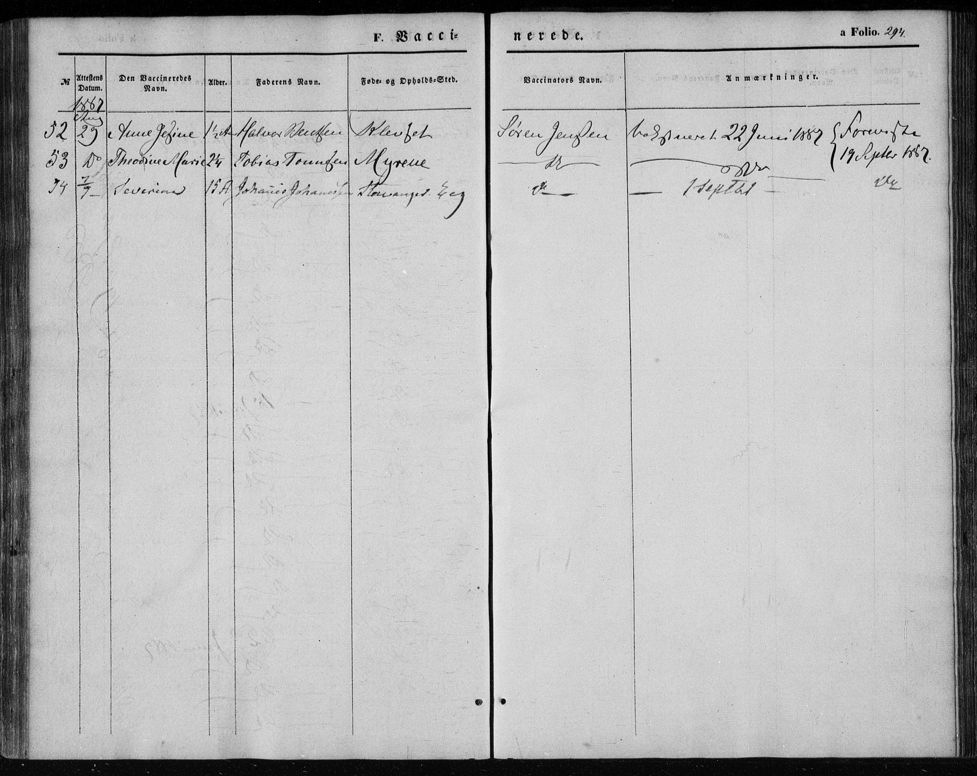 Søgne sokneprestkontor, AV/SAK-1111-0037/F/Fa/Fab/L0010: Parish register (official) no. A 10, 1853-1869, p. 294