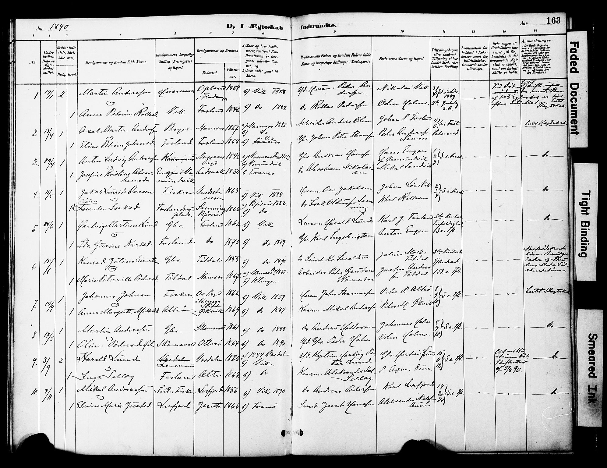 Ministerialprotokoller, klokkerbøker og fødselsregistre - Nord-Trøndelag, AV/SAT-A-1458/774/L0628: Parish register (official) no. 774A02, 1887-1903, p. 163