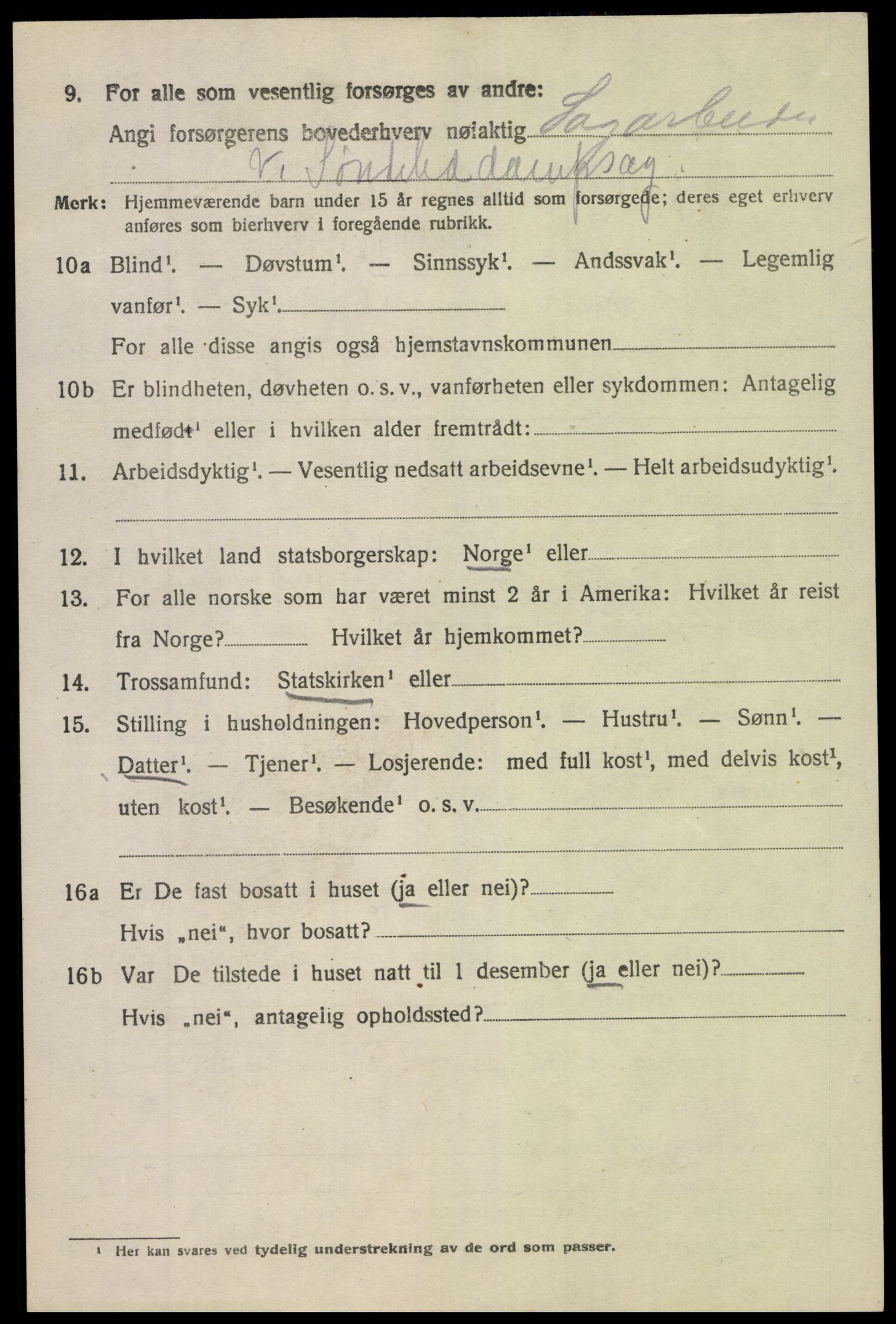 SAK, 1920 census for Søndeled, 1920, p. 6676