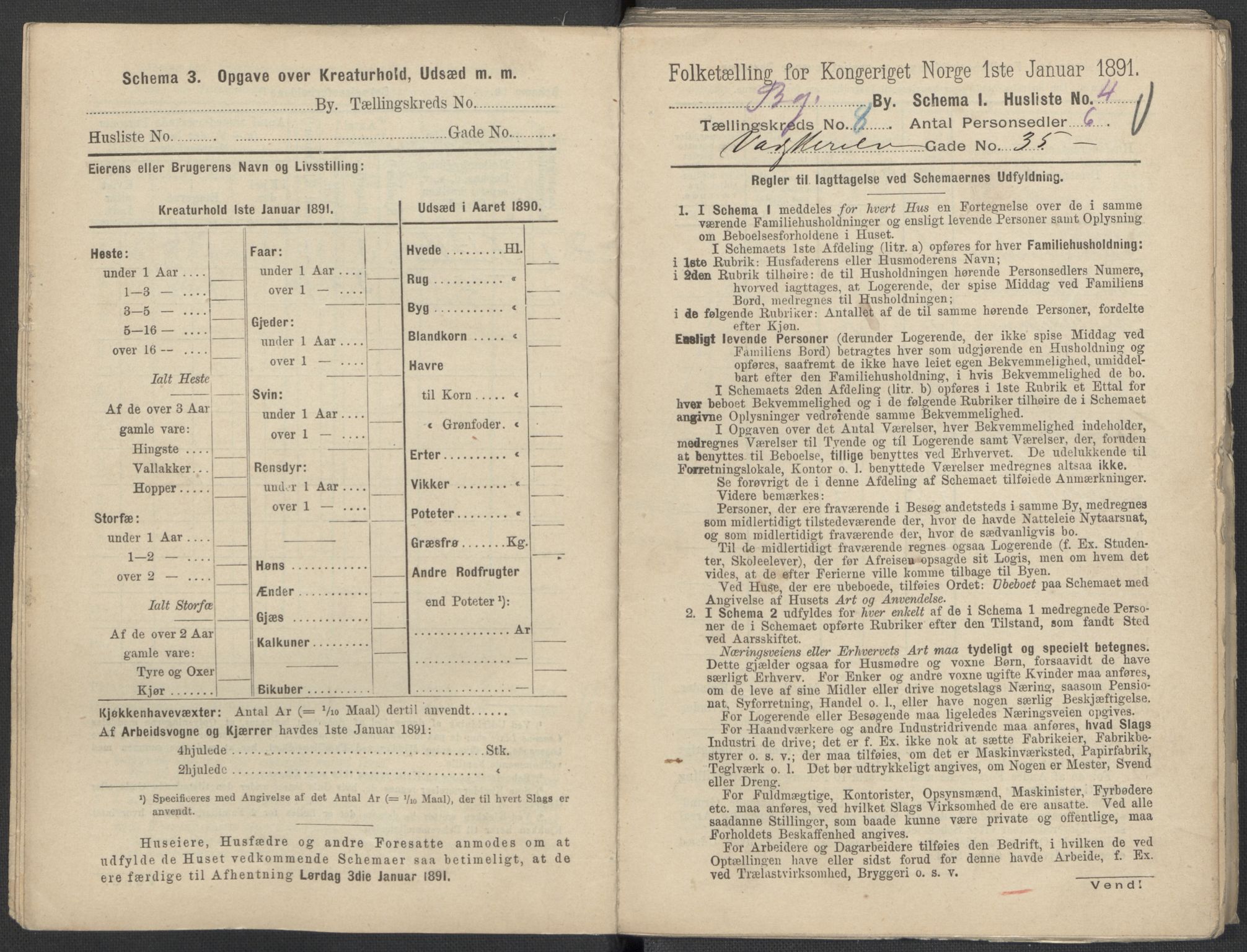 RA, 1891 Census for 1301 Bergen, 1891, p. 1346