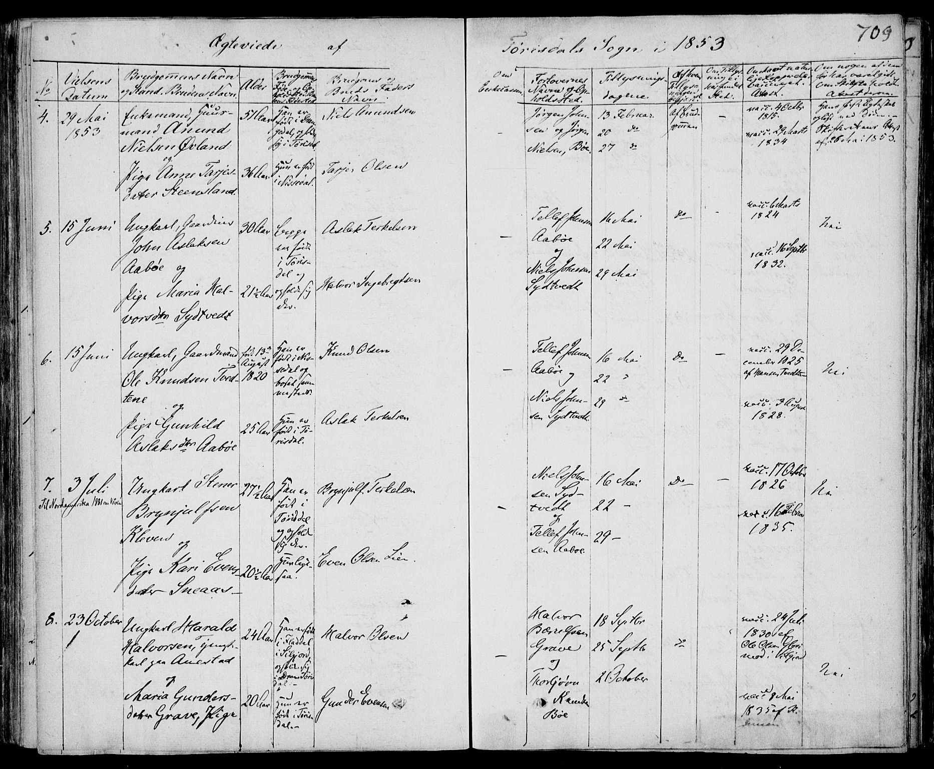 Drangedal kirkebøker, SAKO/A-258/F/Fa/L0007b: Parish register (official) no. 7b, 1837-1856, p. 709