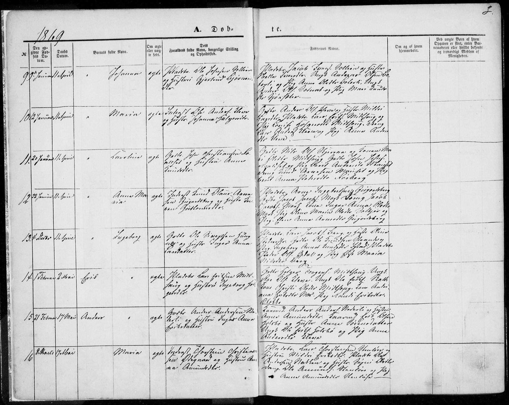 Ministerialprotokoller, klokkerbøker og fødselsregistre - Møre og Romsdal, SAT/A-1454/557/L0681: Parish register (official) no. 557A03, 1869-1886, p. 3