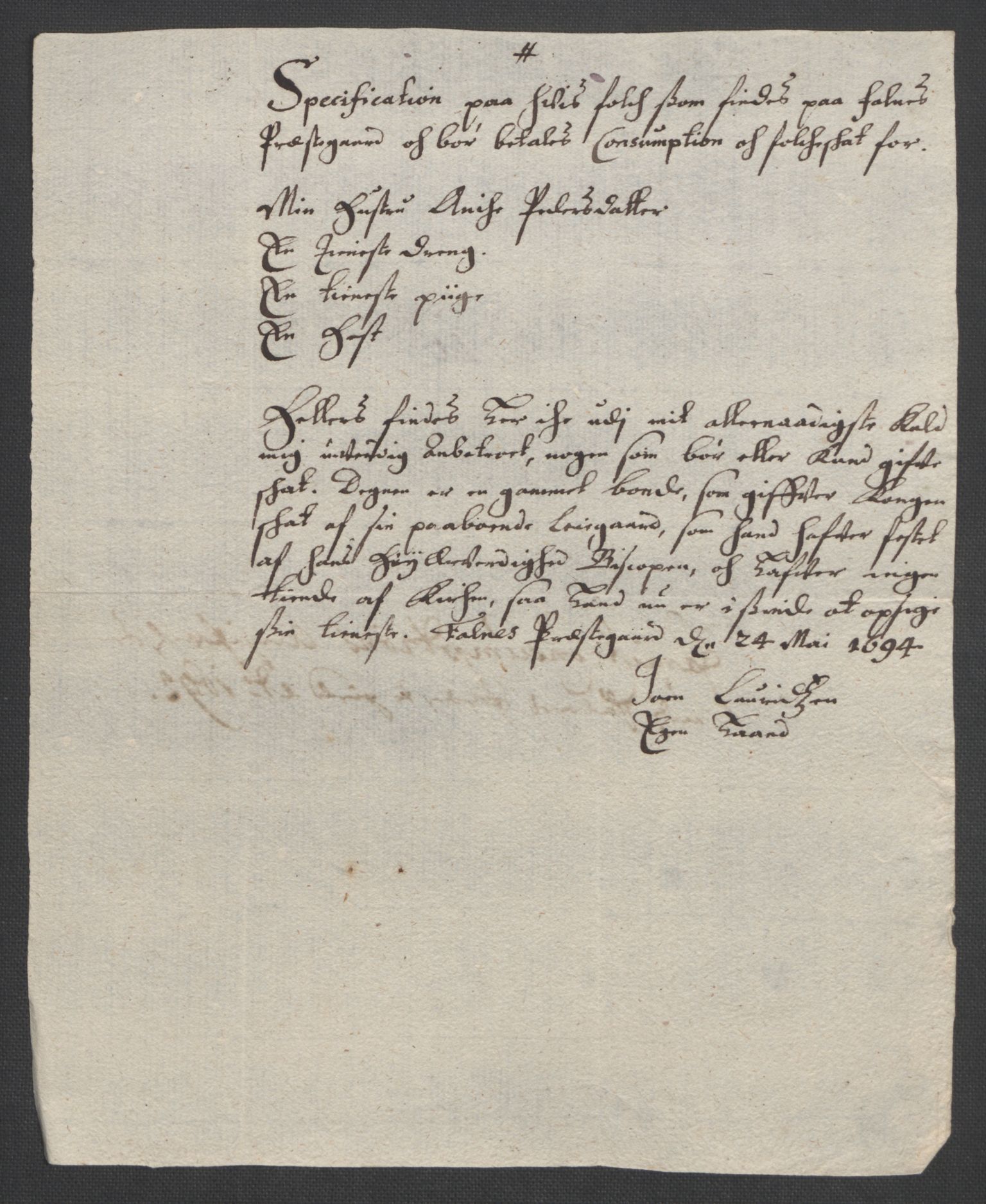 Rentekammeret inntil 1814, Reviderte regnskaper, Fogderegnskap, AV/RA-EA-4092/R47/L2857: Fogderegnskap Ryfylke, 1694-1696, p. 42