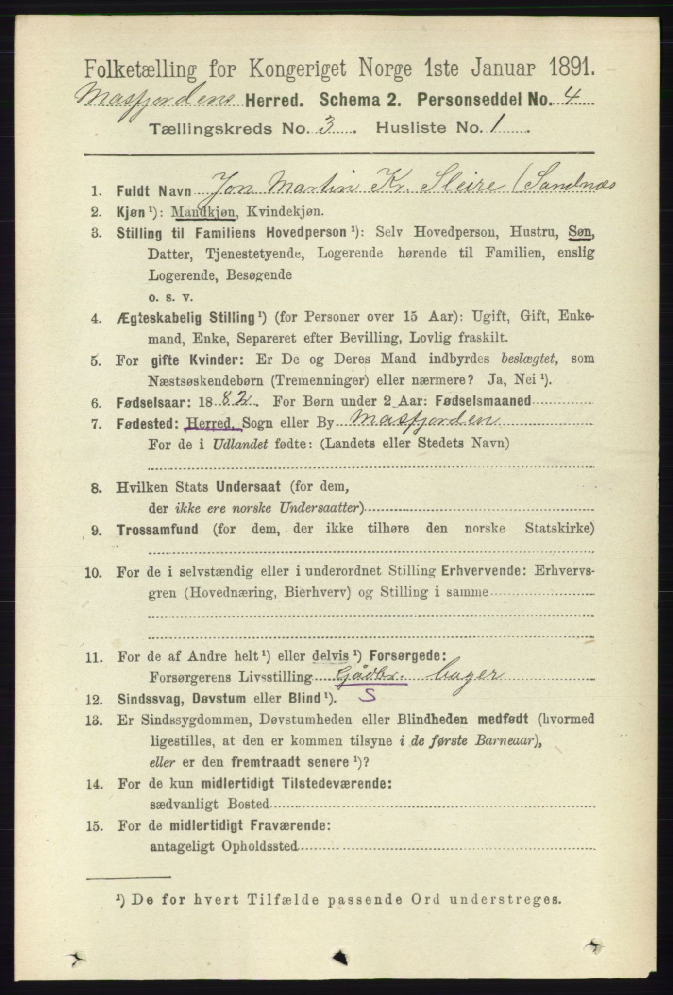 RA, 1891 census for 1266 Masfjorden, 1891, p. 528