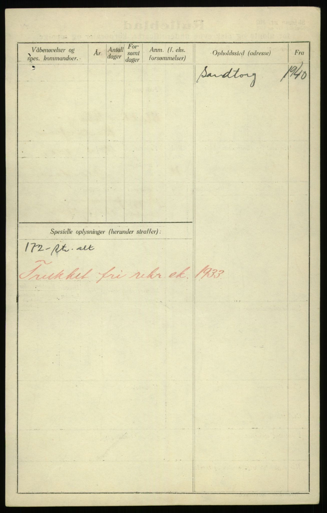 Forsvaret, Troms infanteriregiment nr. 16, AV/RA-RAFA-3146/P/Pa/L0017: Rulleblad for regimentets menige mannskaper, årsklasse 1933, 1933, p. 98