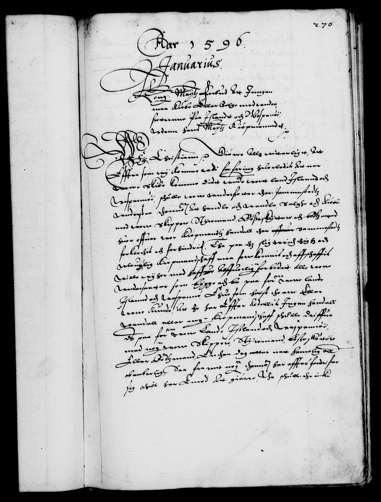 Danske Kanselli 1572-1799, RA/EA-3023/F/Fc/Fca/Fcaa/L0002: Norske registre (mikrofilm), 1588-1596, p. 270a