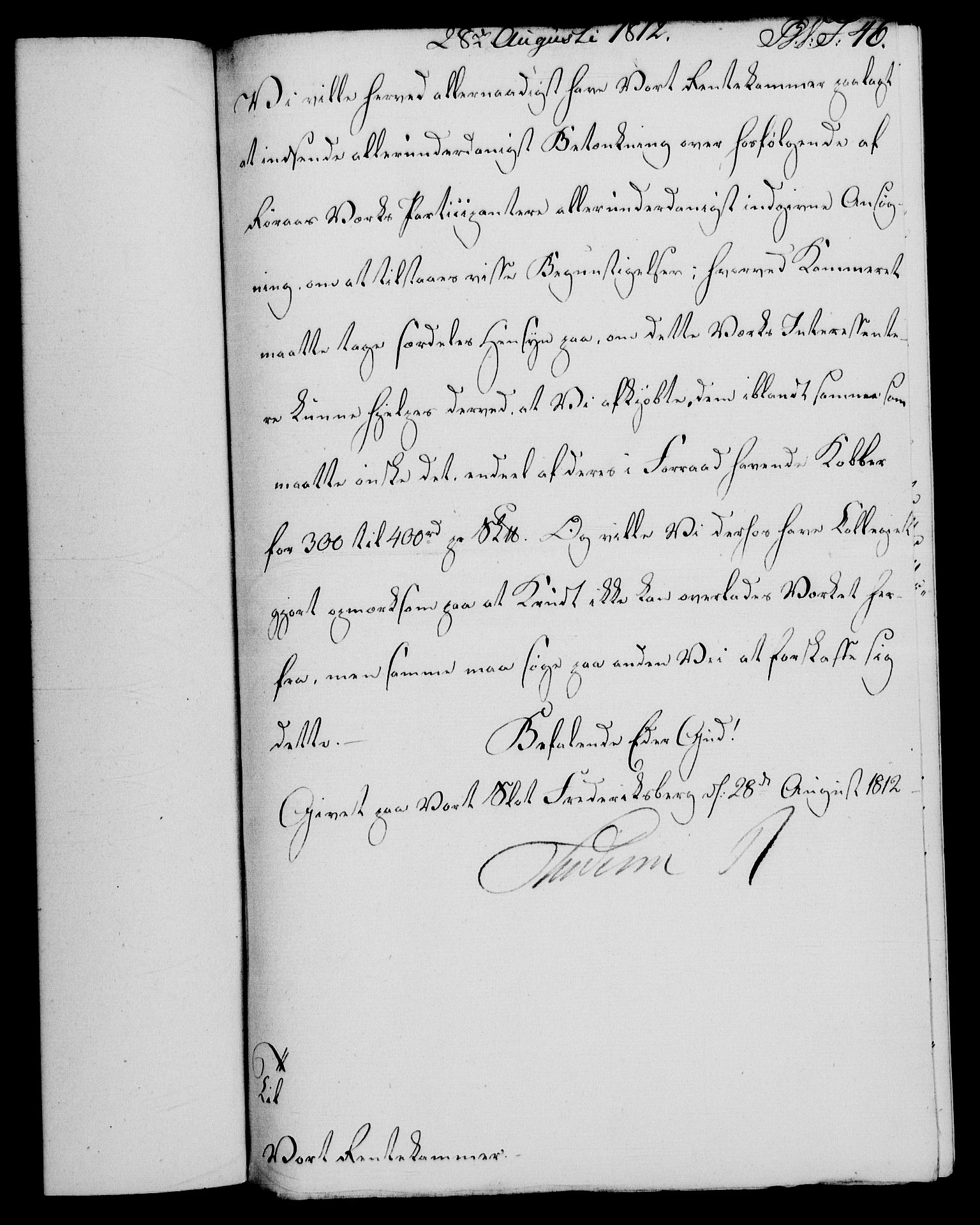 Rentekammeret, Renteskriverkontorene, AV/RA-EA-3115/M/Mf/Mfb/L0010: Relasjons- og resolusjonsprotokoll med register (merket RK 54.16), 1811-1812