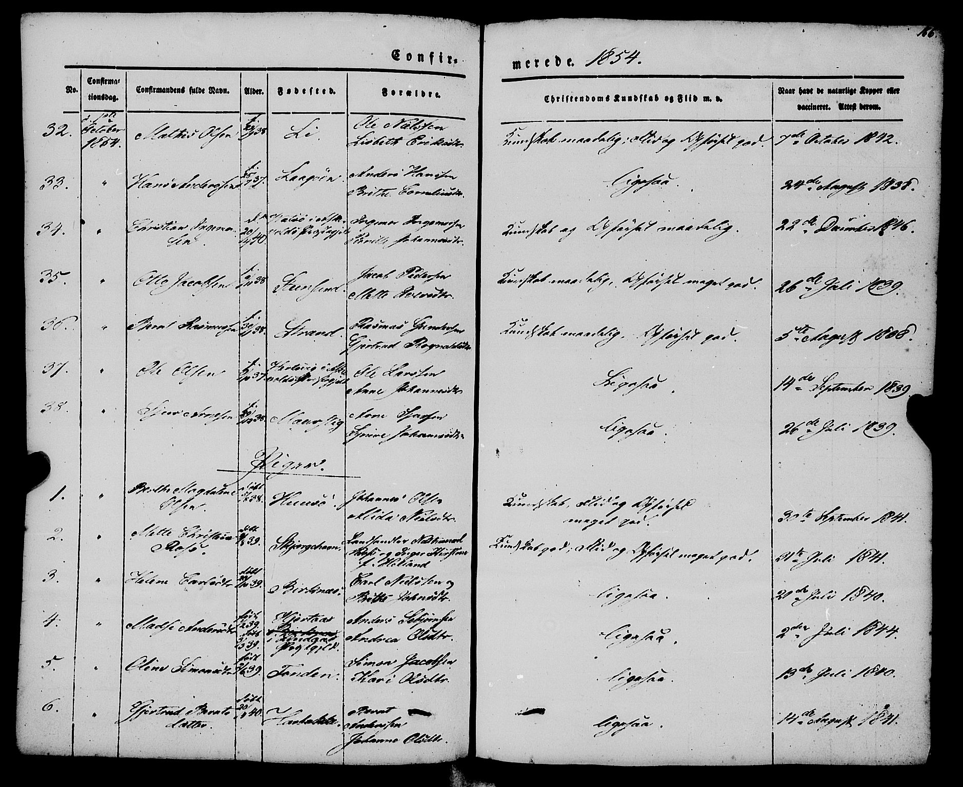 Gulen sokneprestembete, AV/SAB-A-80201/H/Haa/Haaa/L0021: Parish register (official) no. A 21, 1848-1858, p. 166