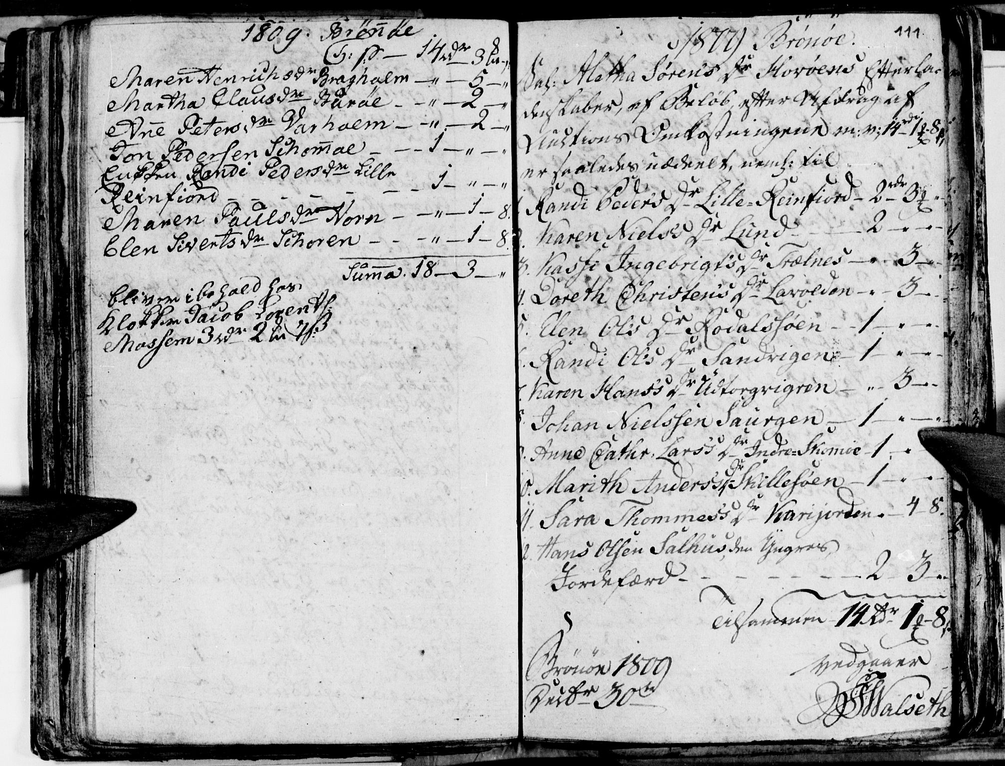 Ministerialprotokoller, klokkerbøker og fødselsregistre - Nordland, SAT/A-1459/813/L0209: Parish register (copy) no. 813C01, 1803-1821, p. 111