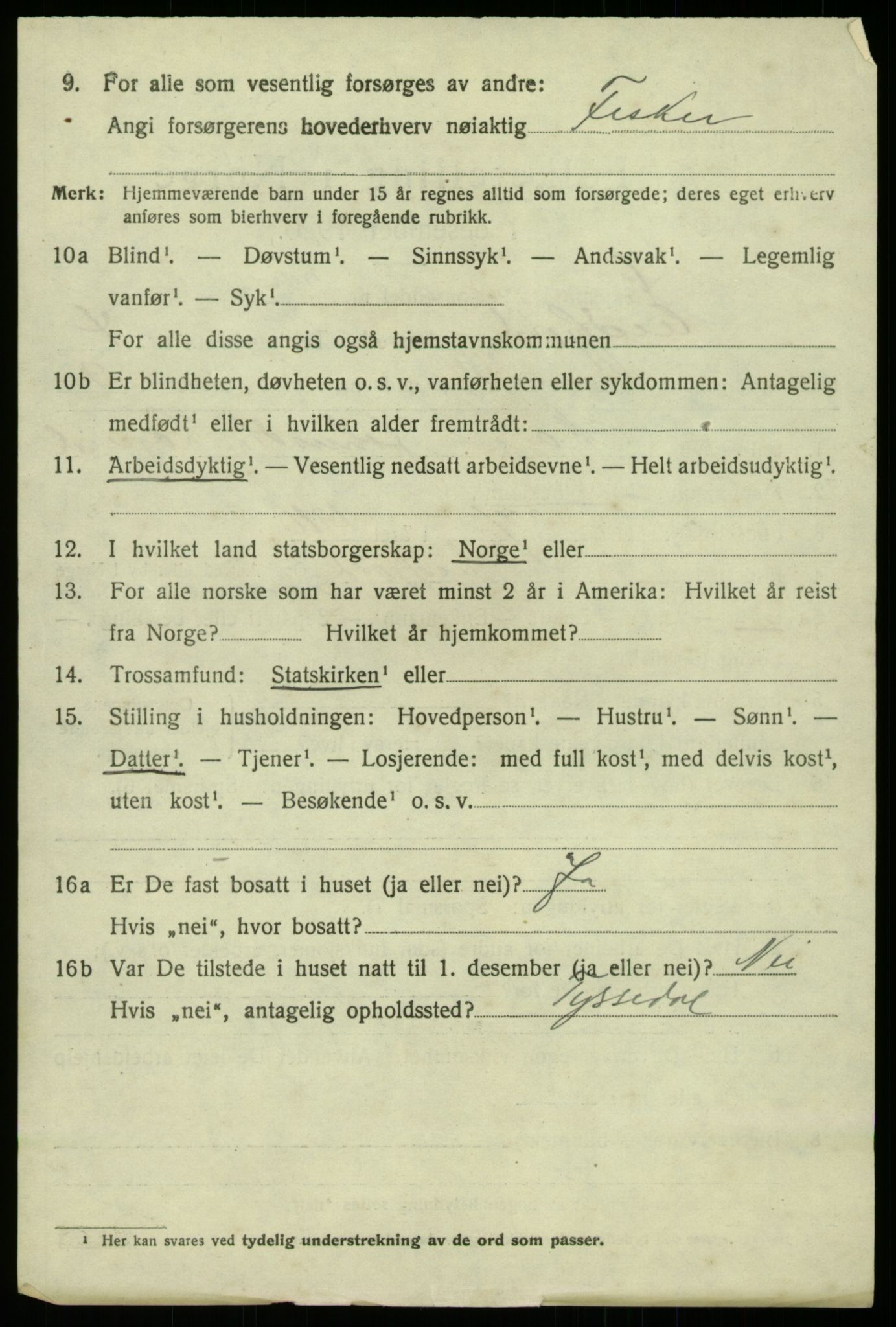 SAB, 1920 census for Eidfjord, 1920, p. 1751