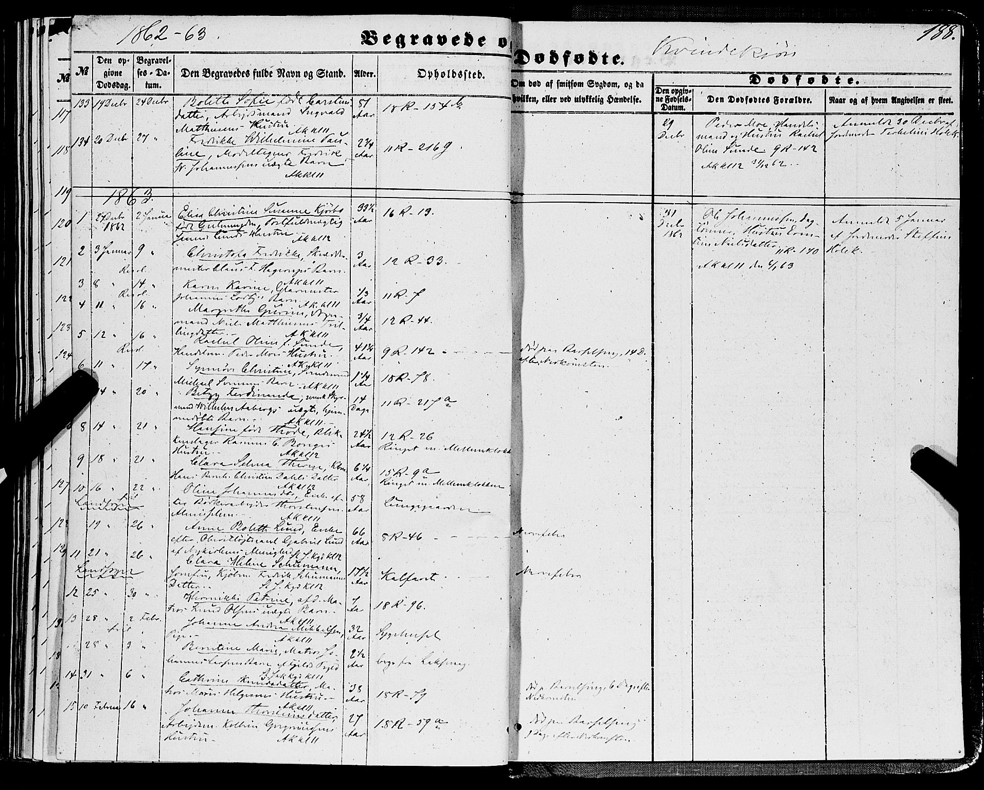 Domkirken sokneprestembete, AV/SAB-A-74801/H/Haa/L0041: Parish register (official) no. E 2, 1853-1863, p. 188