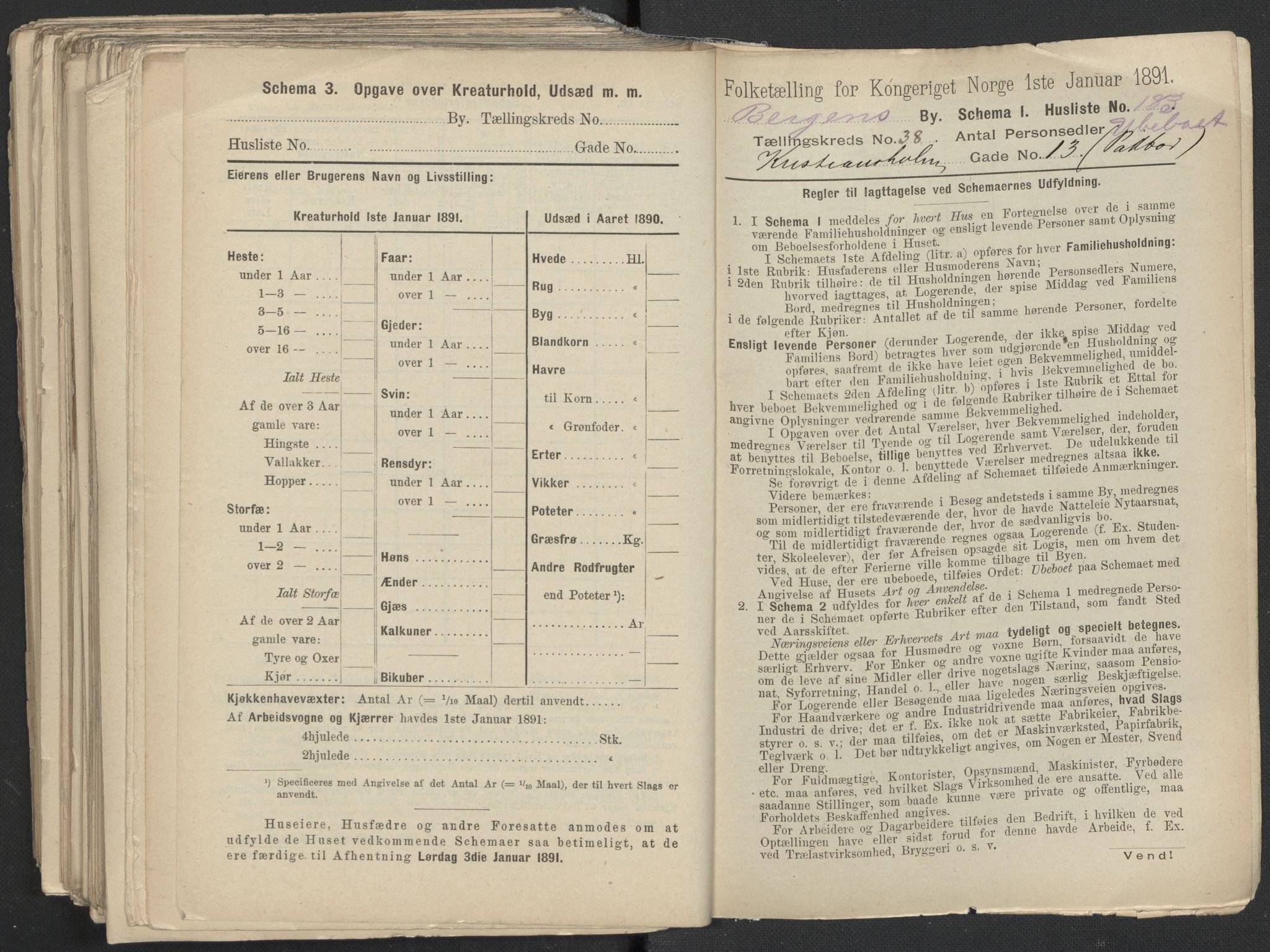 RA, 1891 Census for 1301 Bergen, 1891, p. 6440