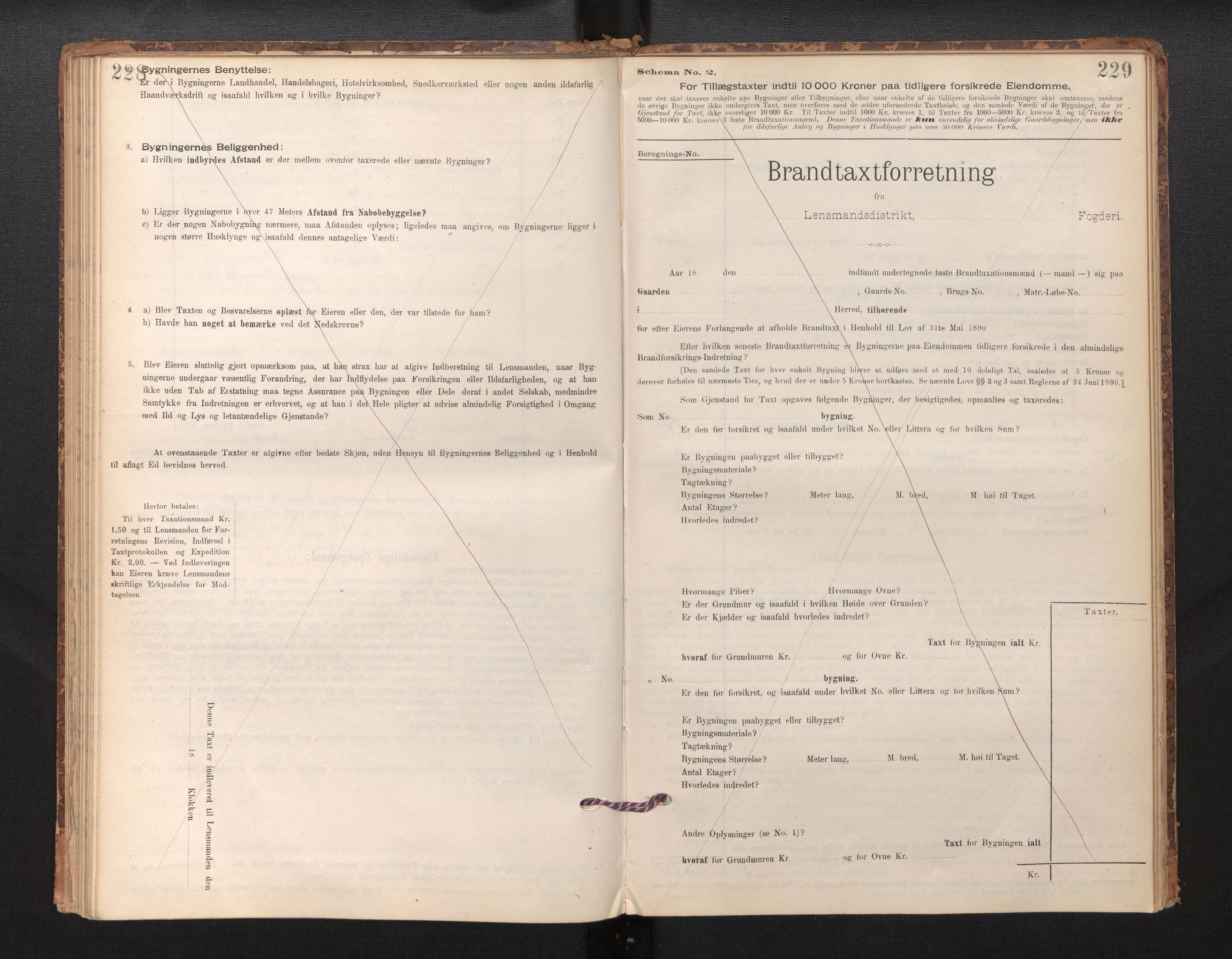 Lensmannen i Årdal, AV/SAB-A-30501/0012/L0008: Branntakstprotokoll, skjematakst, 1895-1915, p. 228-229